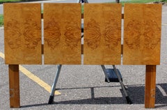 Mid-Century Modern Baughman Burl Wood Bedroom Dresser Nightstands Headboard