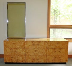 Mid-Century Modern Umanoff Burl Wood Bedroom Set Dressers Nightstands, 1980s