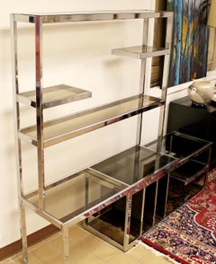 Mid-Century Modern Baughman Chrome Expandable Shelving Unit Étagère, 1970s