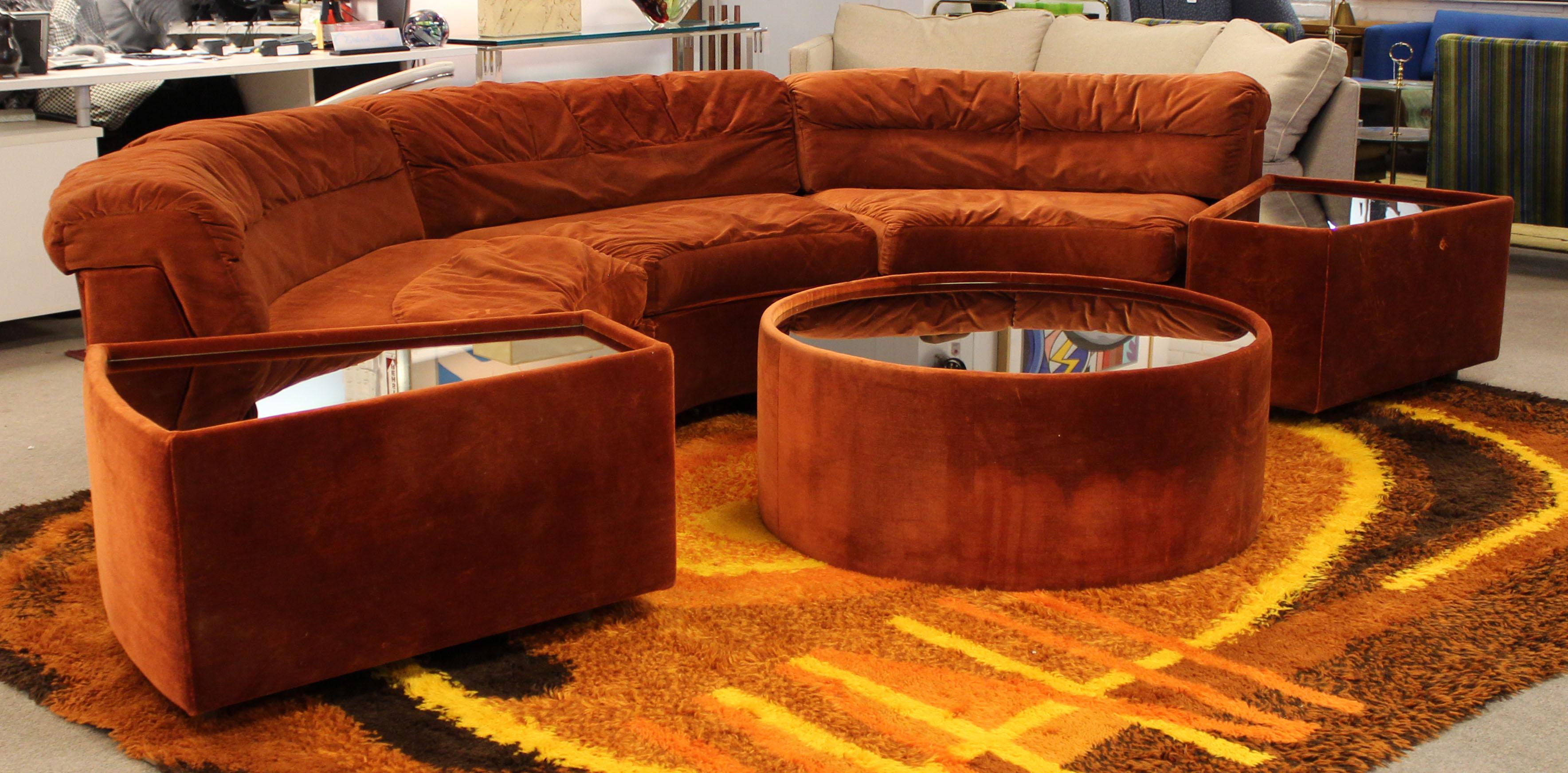 sectional couch with mirror table