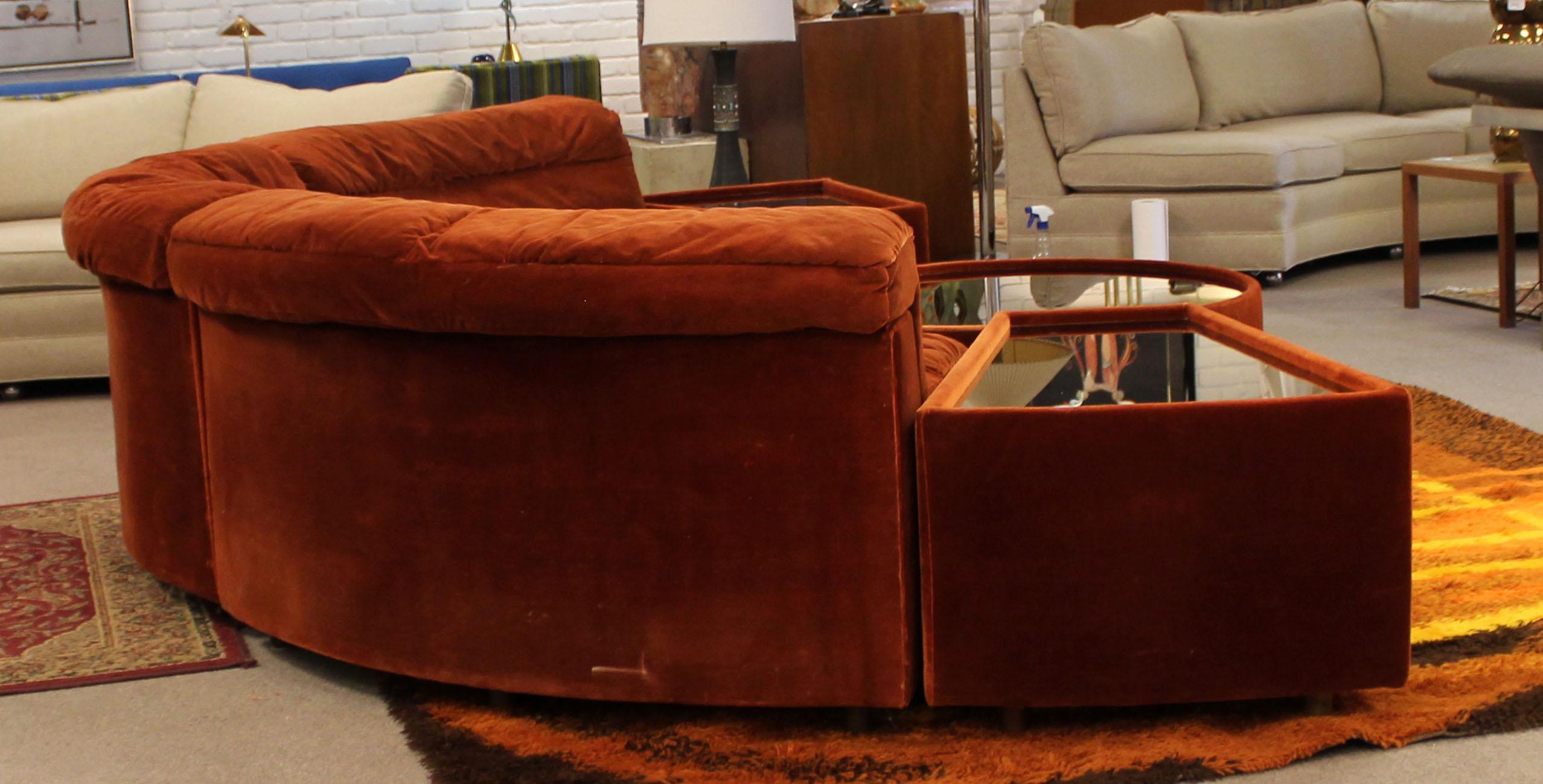 70s curved sofa