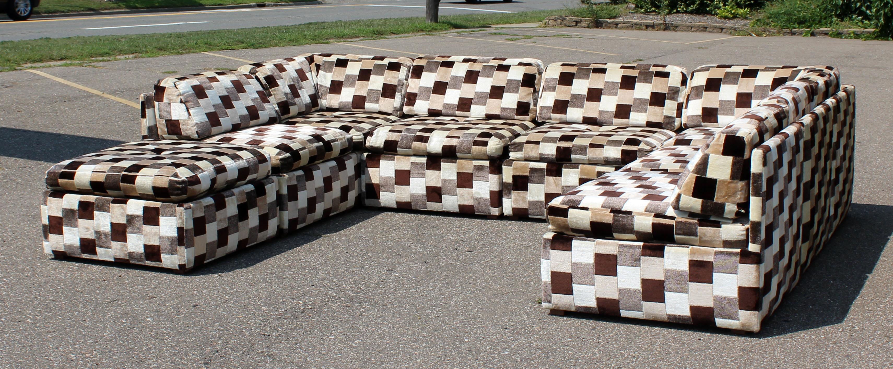 Mid-Century Modern Baughman Lenor Larsen Style Modular Sectional Sofa, 1970s 3