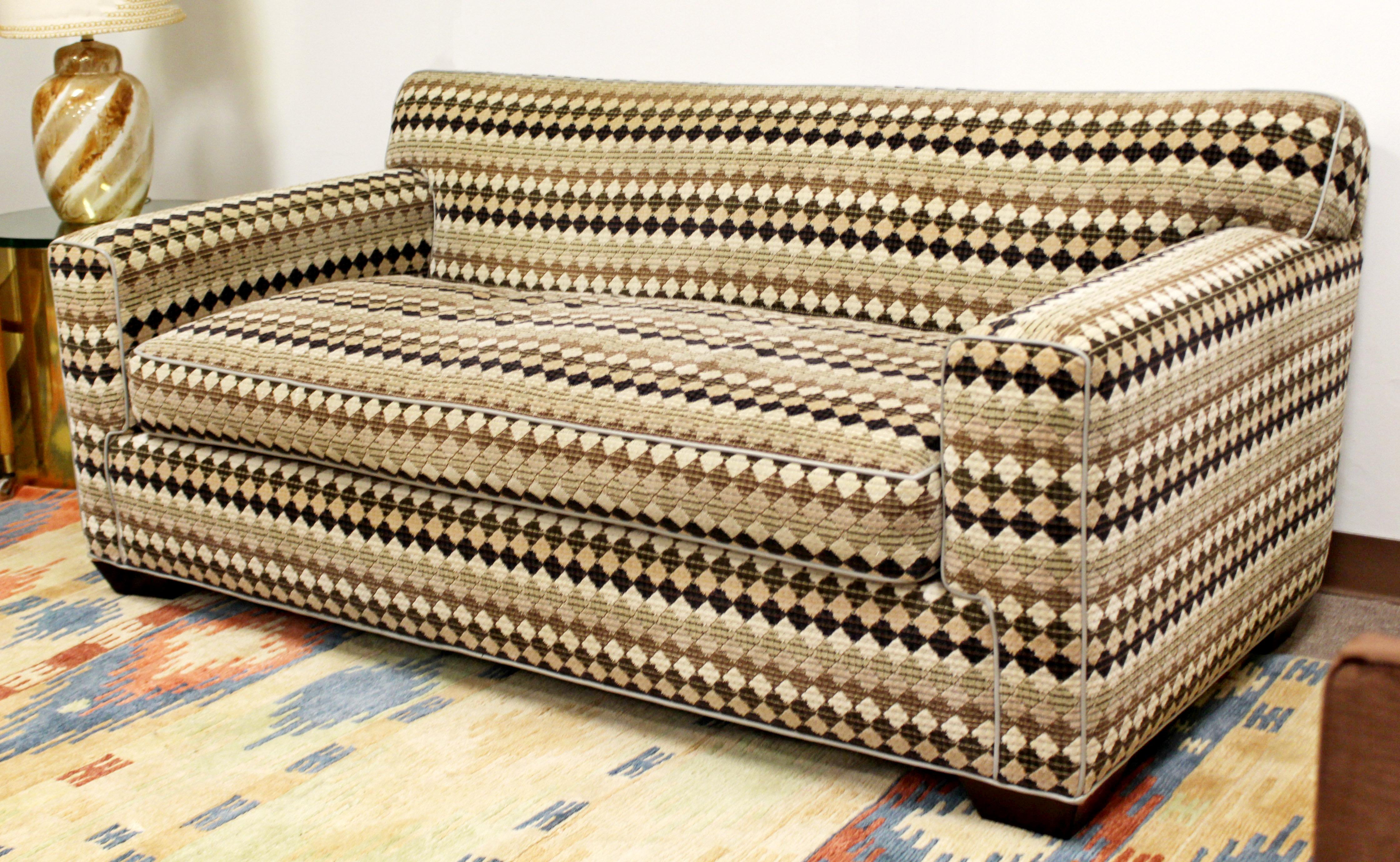 Mid-Century Modern Baughman Style Loveseat Sofa 1970s Lenor Larsen Style In Good Condition In Keego Harbor, MI