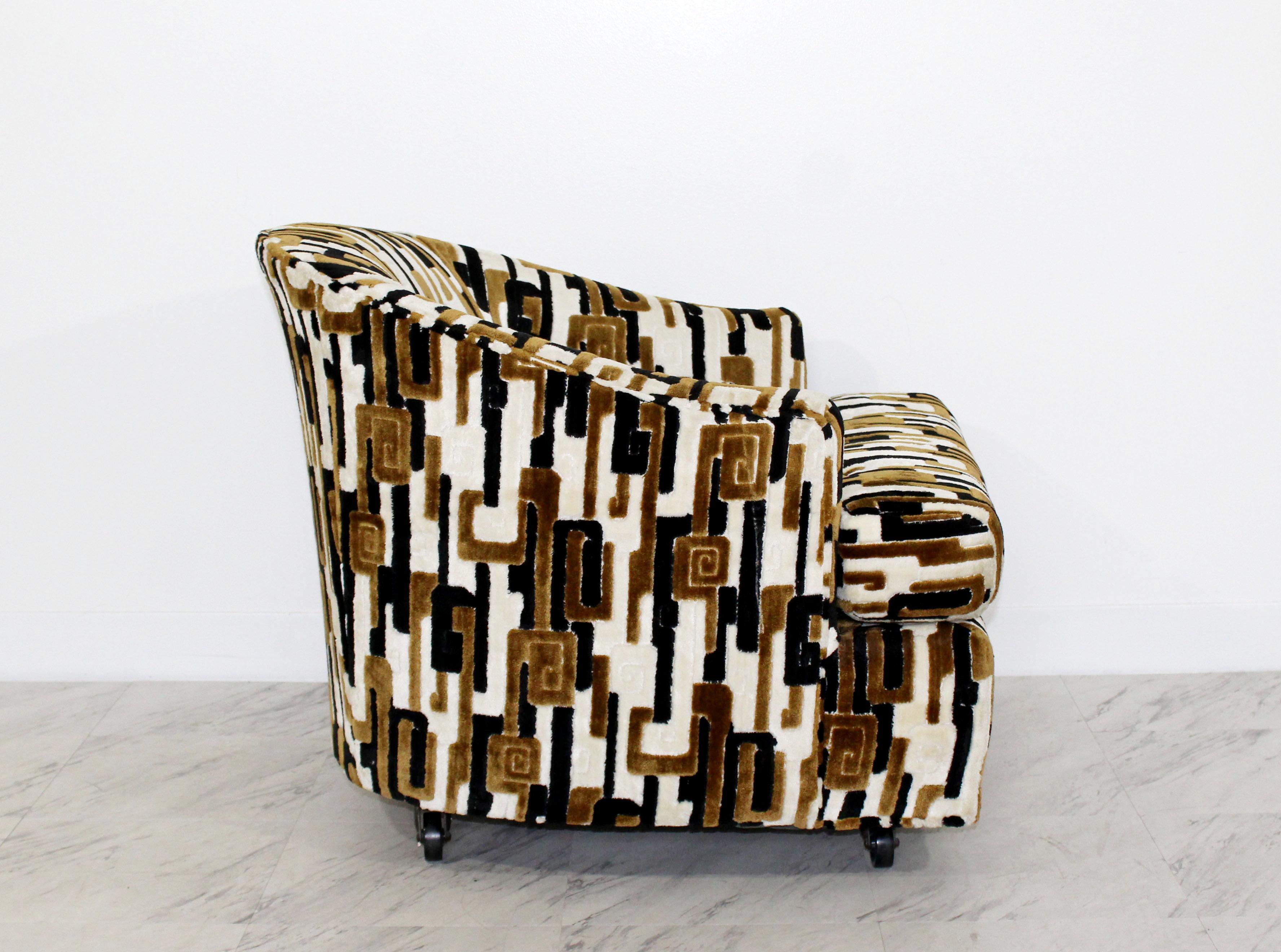 Mid-20th Century Mid-Century Modern Baughman Tub Lounge Chair Lenor Larsen Fabric 1970s