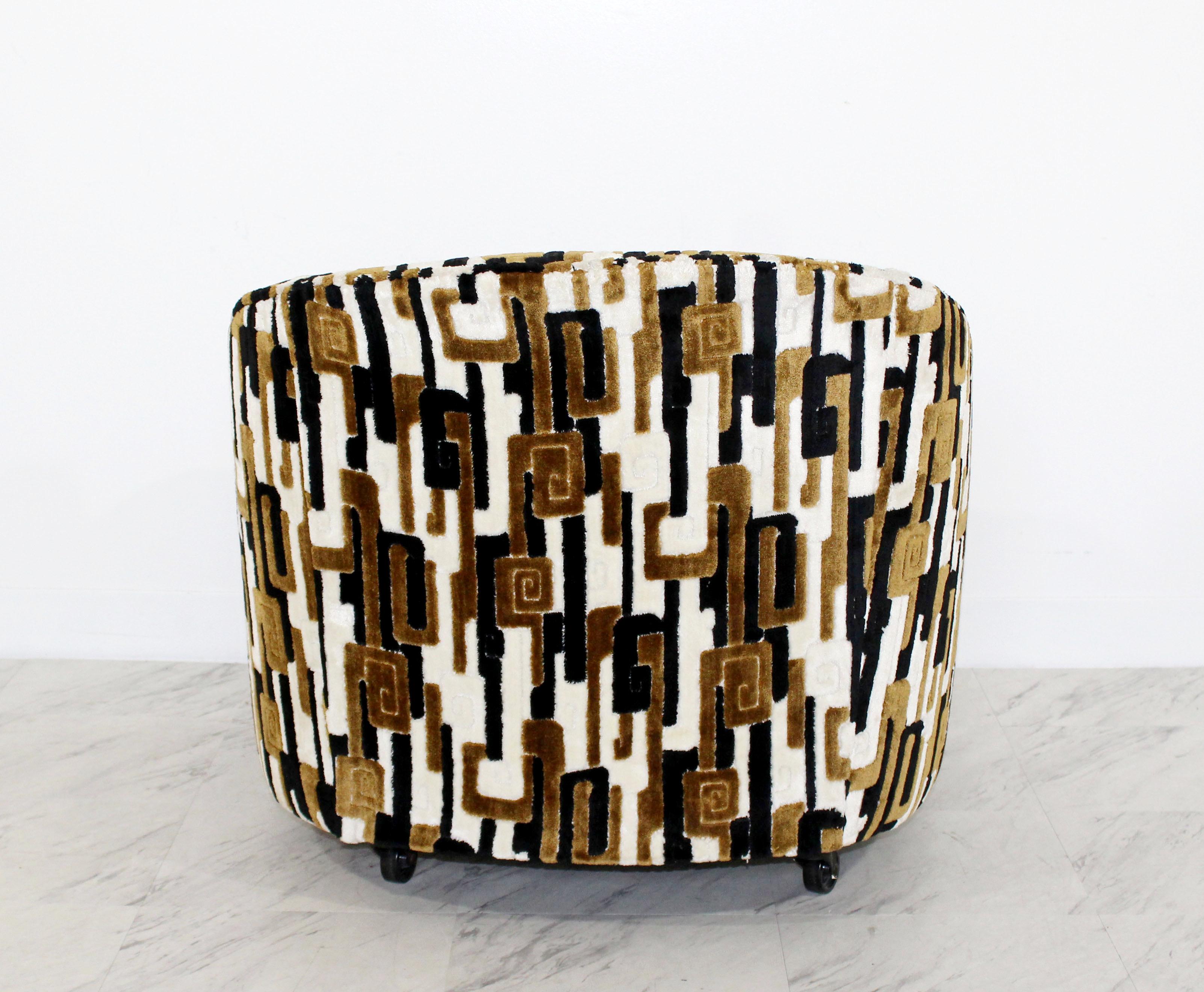 Mid-Century Modern Baughman Tub Lounge Chair Lenor Larsen Fabric 1970s 1