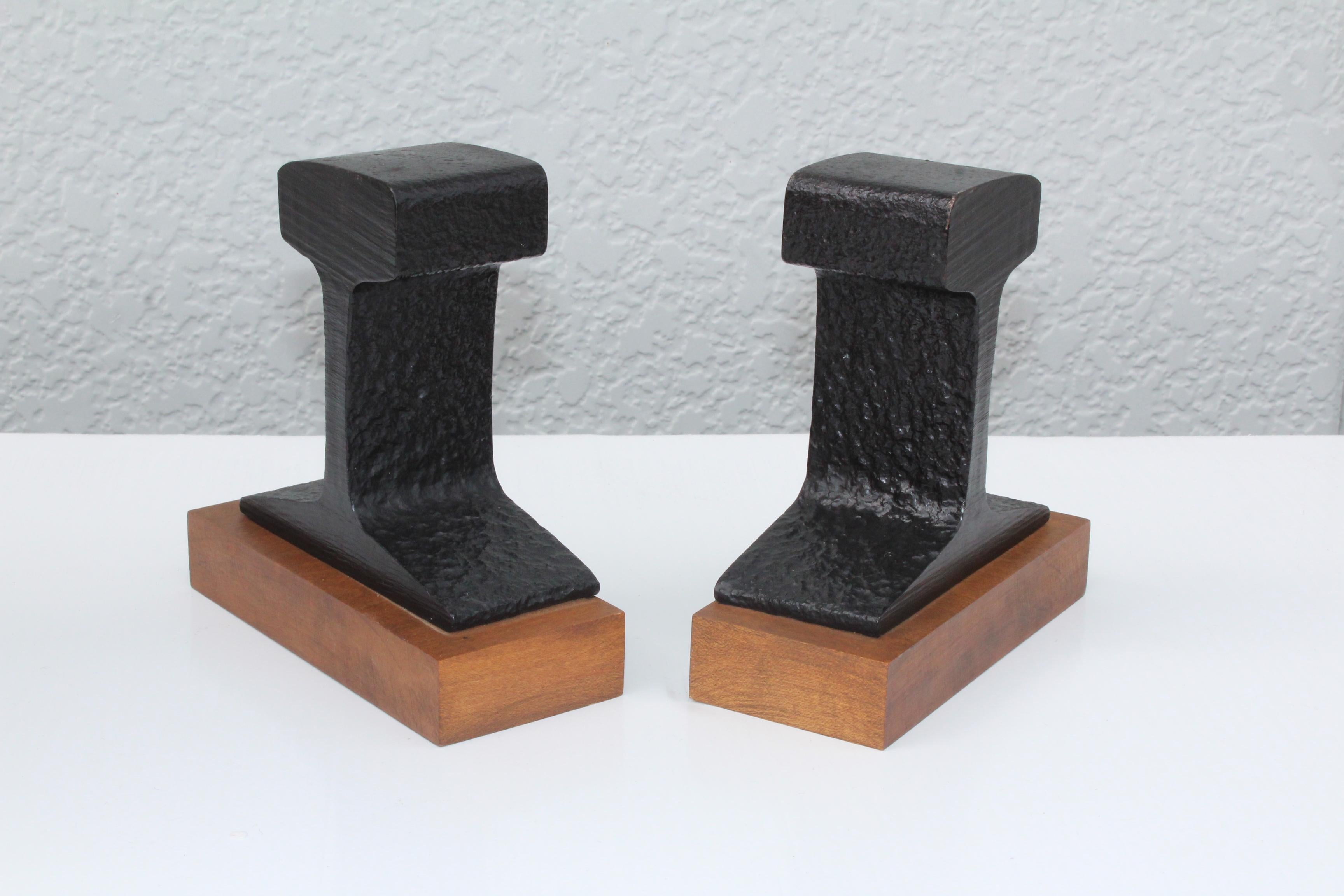 American Mid-Century Modern Bean Bookends