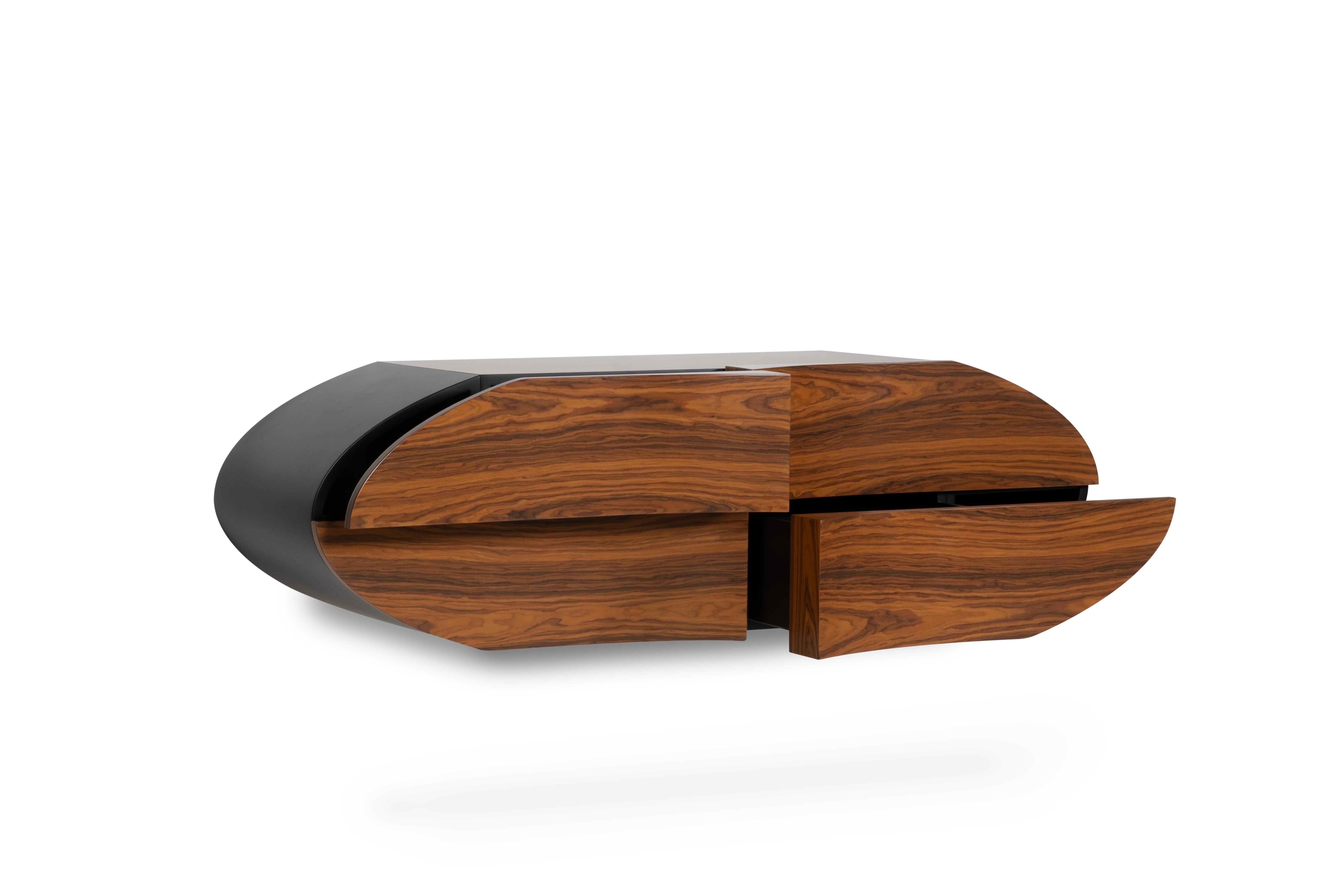 Consola moderna de mediados de siglo Beans, madera de hierro, hecha a mano Portugal by Greenapple Moderno de mediados de siglo en venta