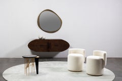 Mid-Century Modern Beans Konsole, Nussbaumwurzel, Handmade Portugal Greenapple