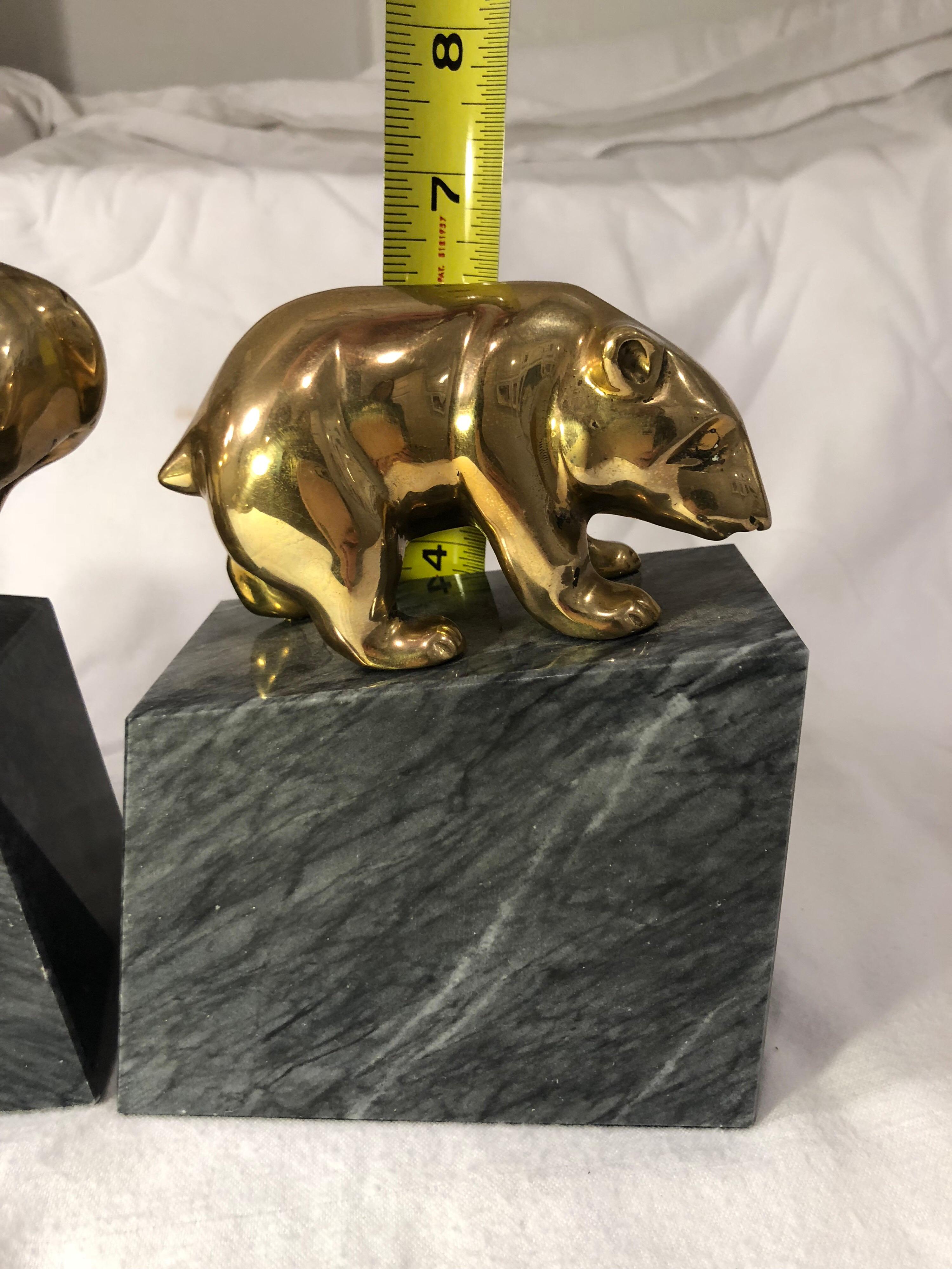 Mid-Century Modern Bear and Bull Market Bookends 2