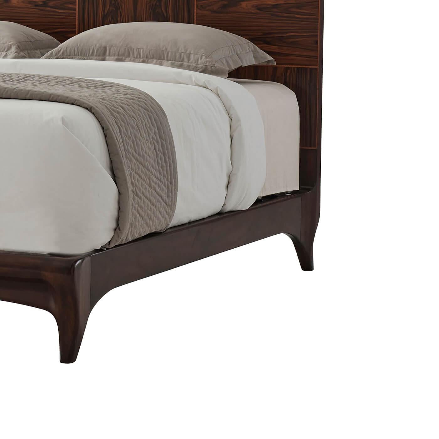 Wood Mid-Century Modern Bed For Sale