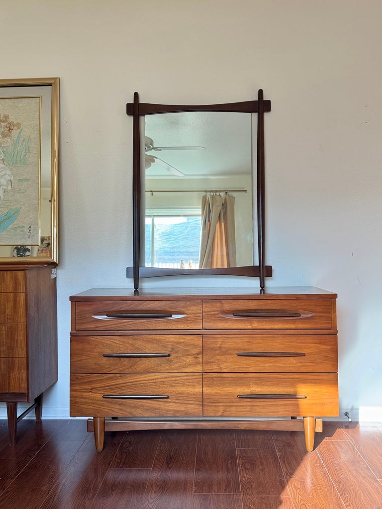 mid century modern bedroom dresser and mirror by Harmony house 1960s at  1stDibs