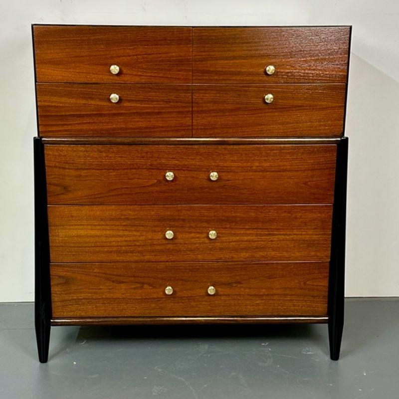 Mobilier de chambre à coucher, commode, table de nuit moderne du milieu du siècle dernier, West Michigan Co en vente 4