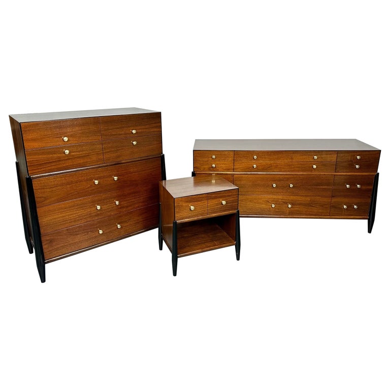 Mid-Century Modern Bedroom Set, Dresser, Chest, Nightstand, West Michigan  Co For Sale at 1stDibs | mid century dresser and nightstand set, dresser  and chest set, modern dresser and nightstand set