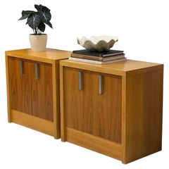 Mid century modern Bedside Tables, teak Wood, by Roger Rougier , Canada, c1970