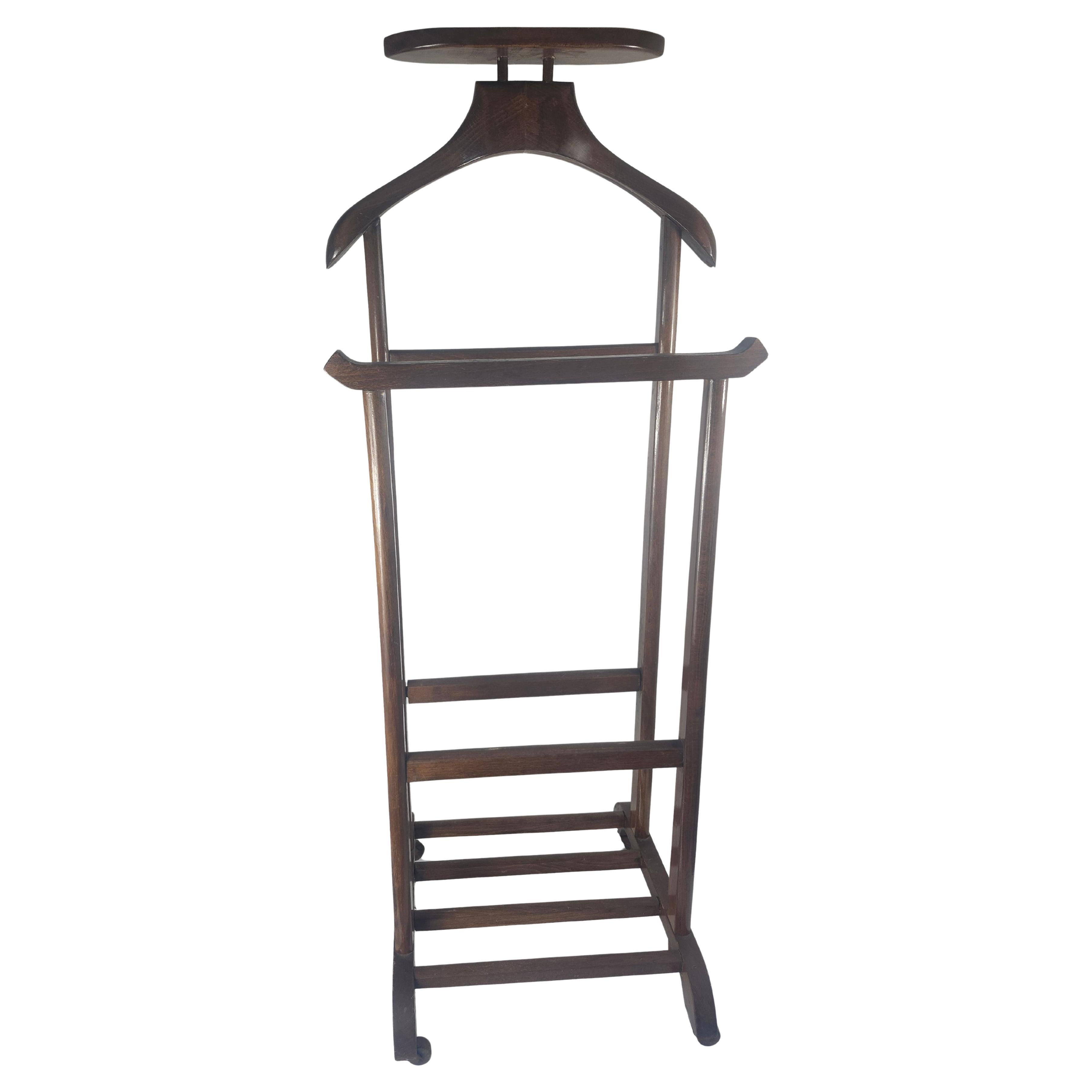 Mid Century Modern Buche Kleiderständer Italien (Handgefertigt) im Angebot