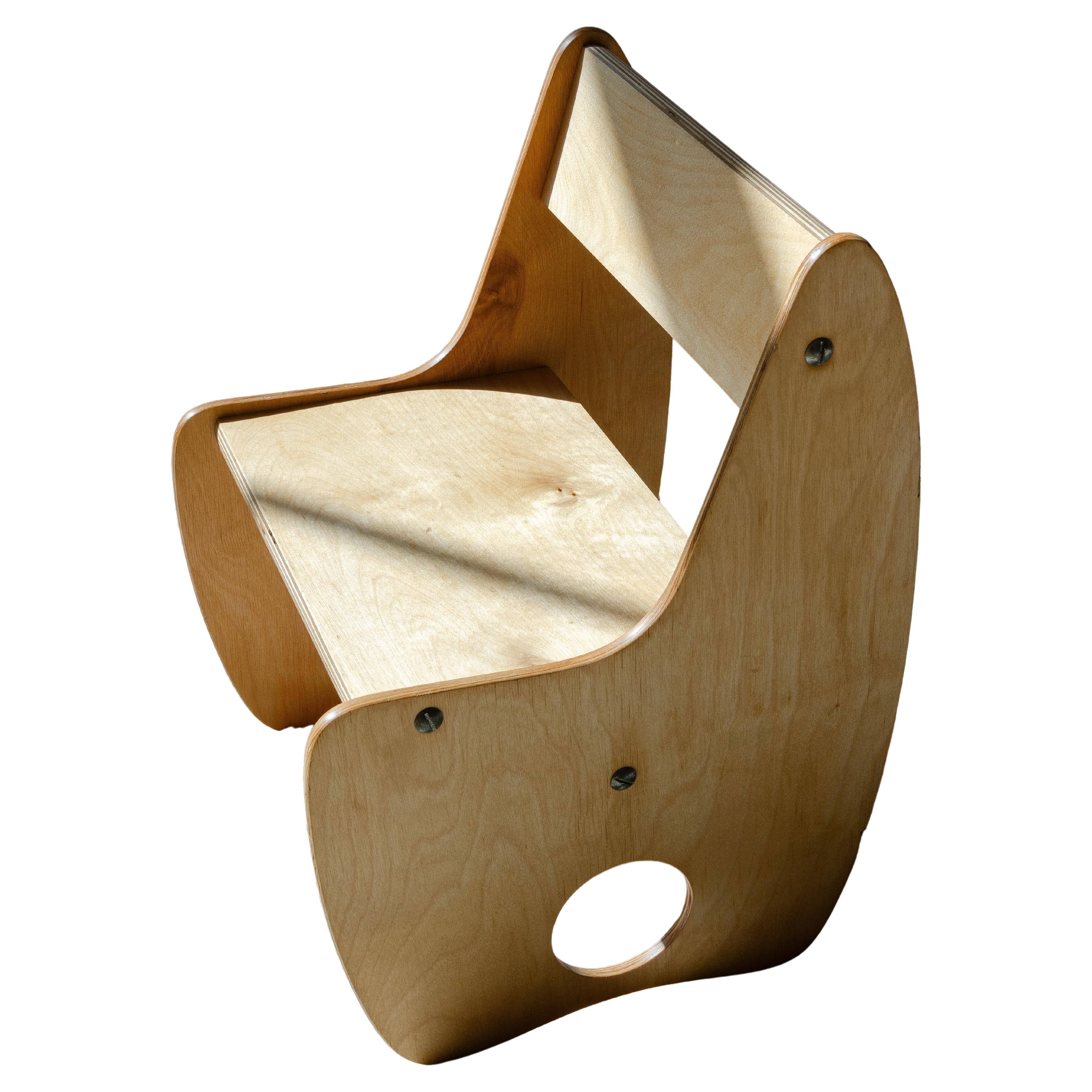 Mid-Century modern beech plywood Hans Mitzlaff kid's/children's chair For Sale