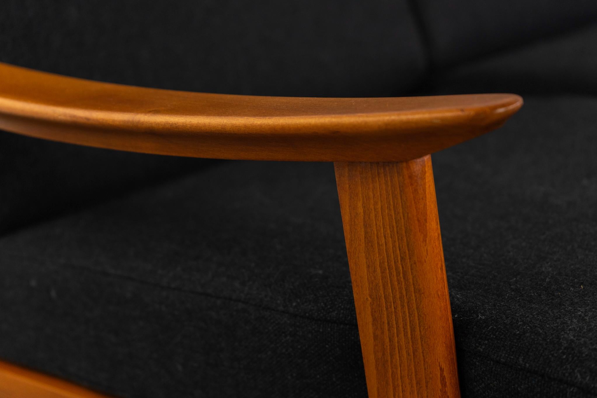 Mid-20th Century Mid-Century Modern Beech Sofa For Sale
