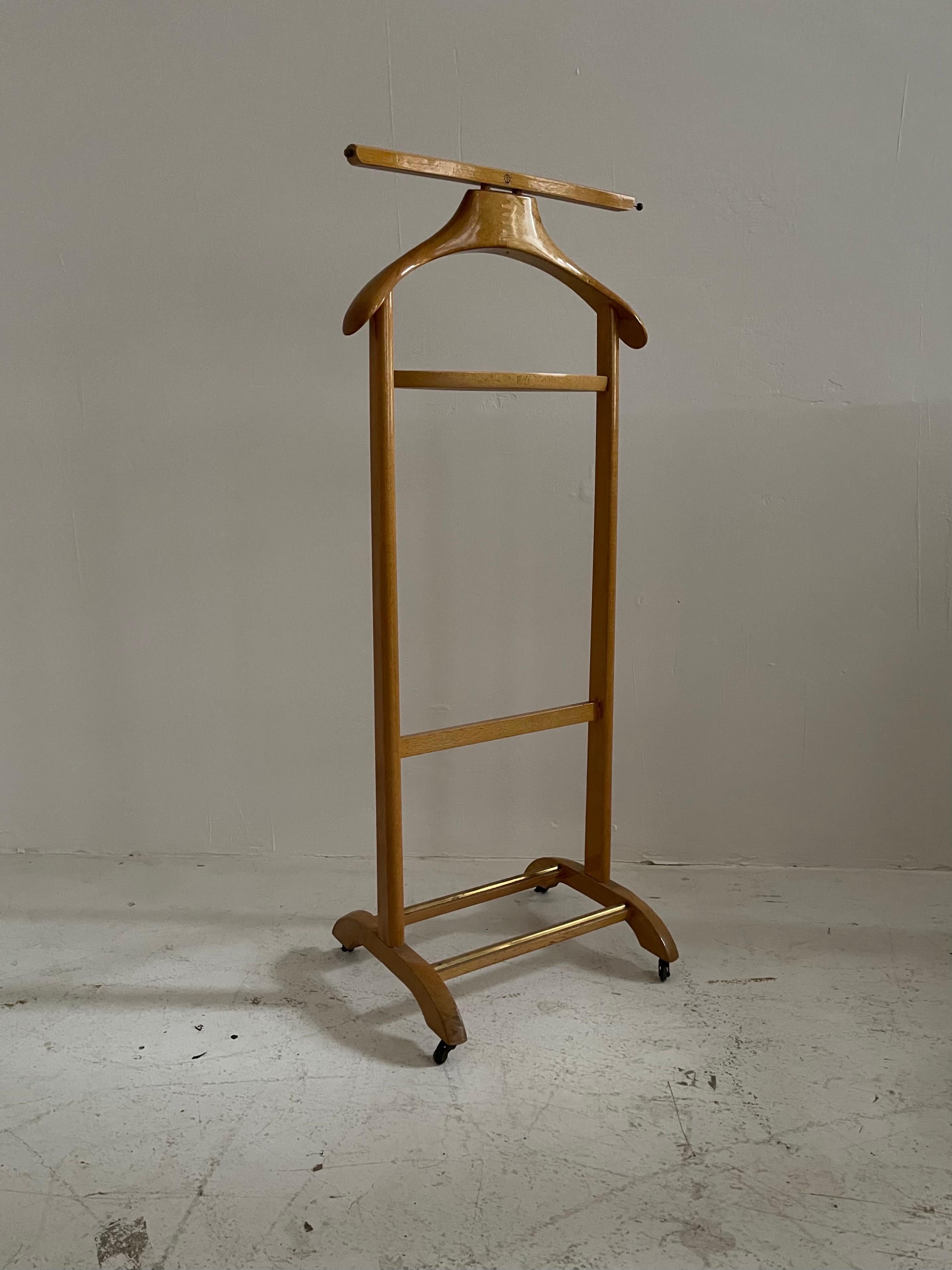 Mid-Century Modern Beech Valet by Fratelli Reguitti, Italy, 1960 In Good Condition For Sale In Vienna, AT
