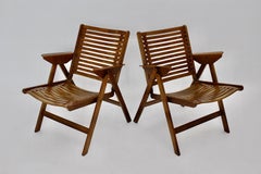 Mid-Century Modern Beech Vintage Pair of Armchairs by Niko Kralj 1952 Slovenia