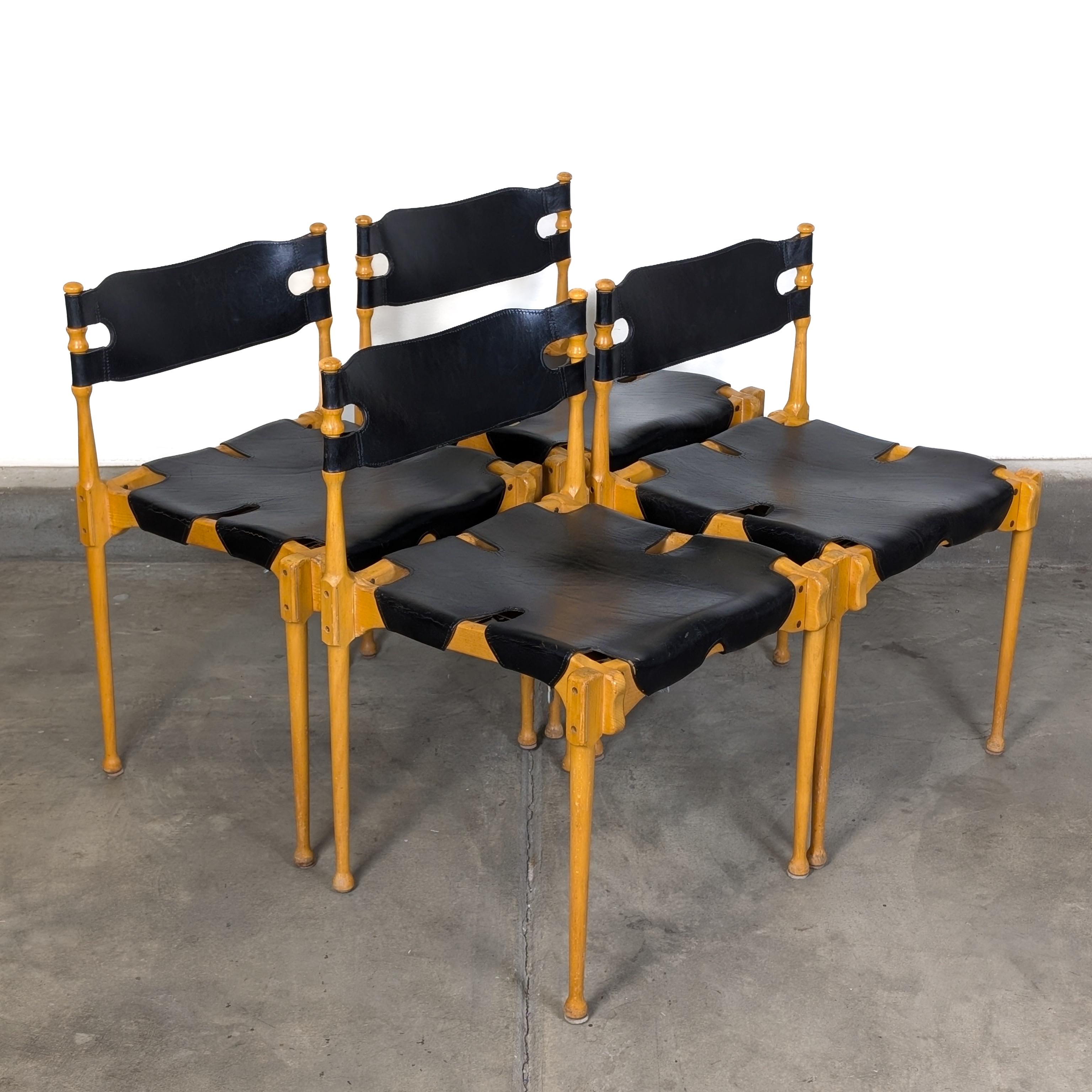 Mid-Century Modern Mid Century Beech 'Montreal' Dining Chairs by Otto Frei for Fröscher, c1960s For Sale