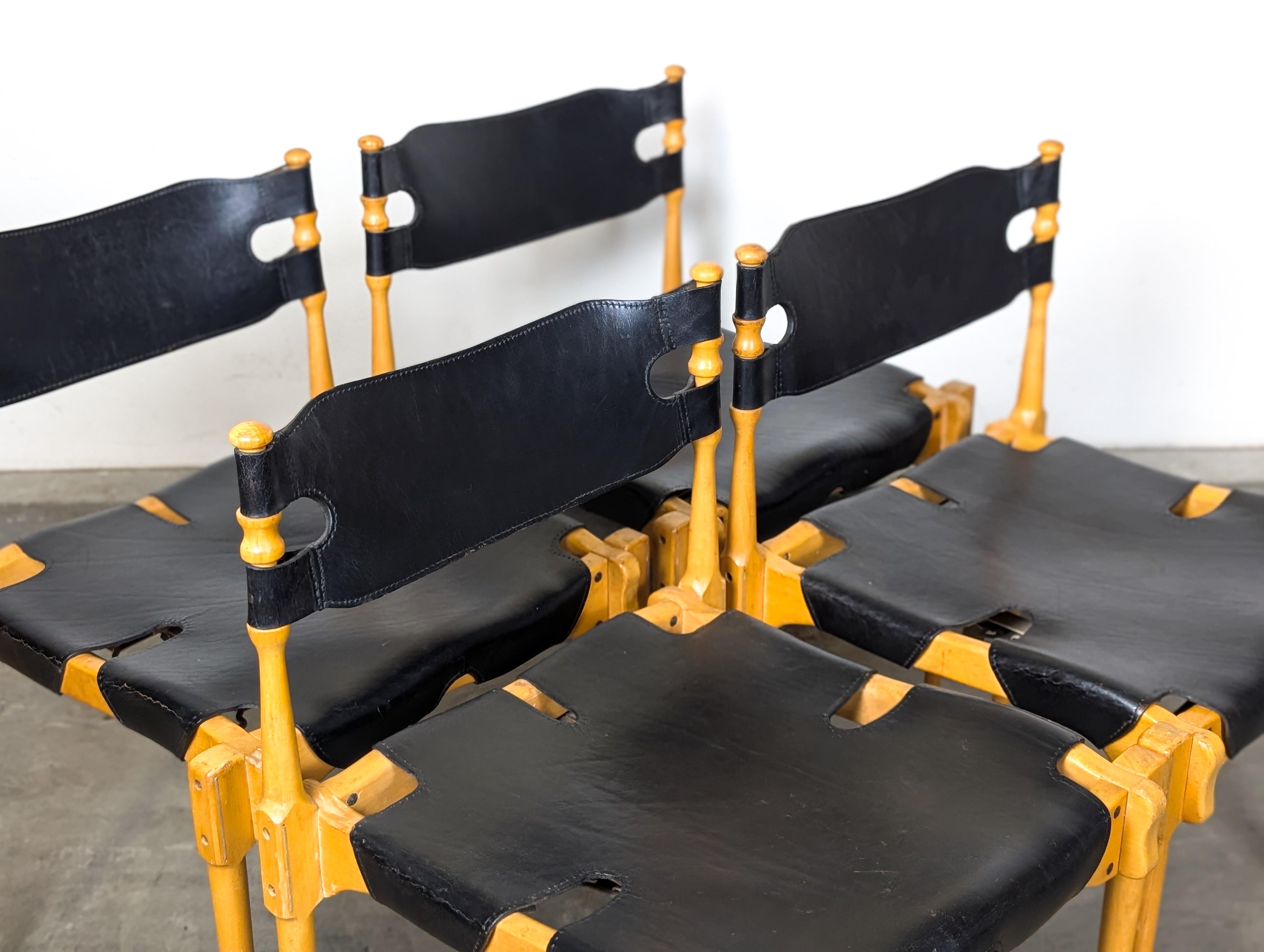 German Mid Century Beech 'Montreal' Dining Chairs by Otto Frei for Fröscher, c1960s For Sale