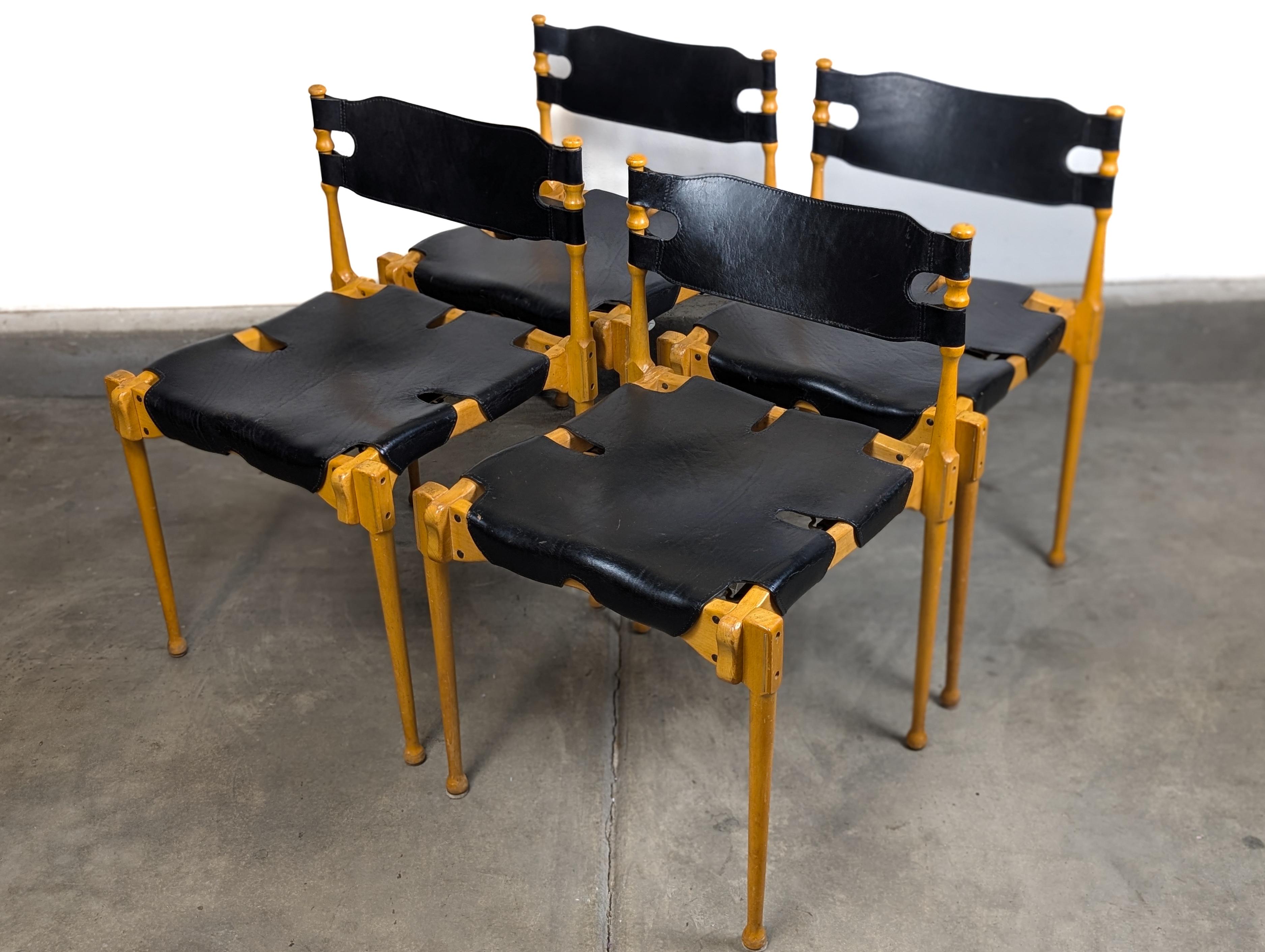 Mid Century Beech 'Montreal' Dining Chairs by Otto Frei for Fröscher, c1960s For Sale 1