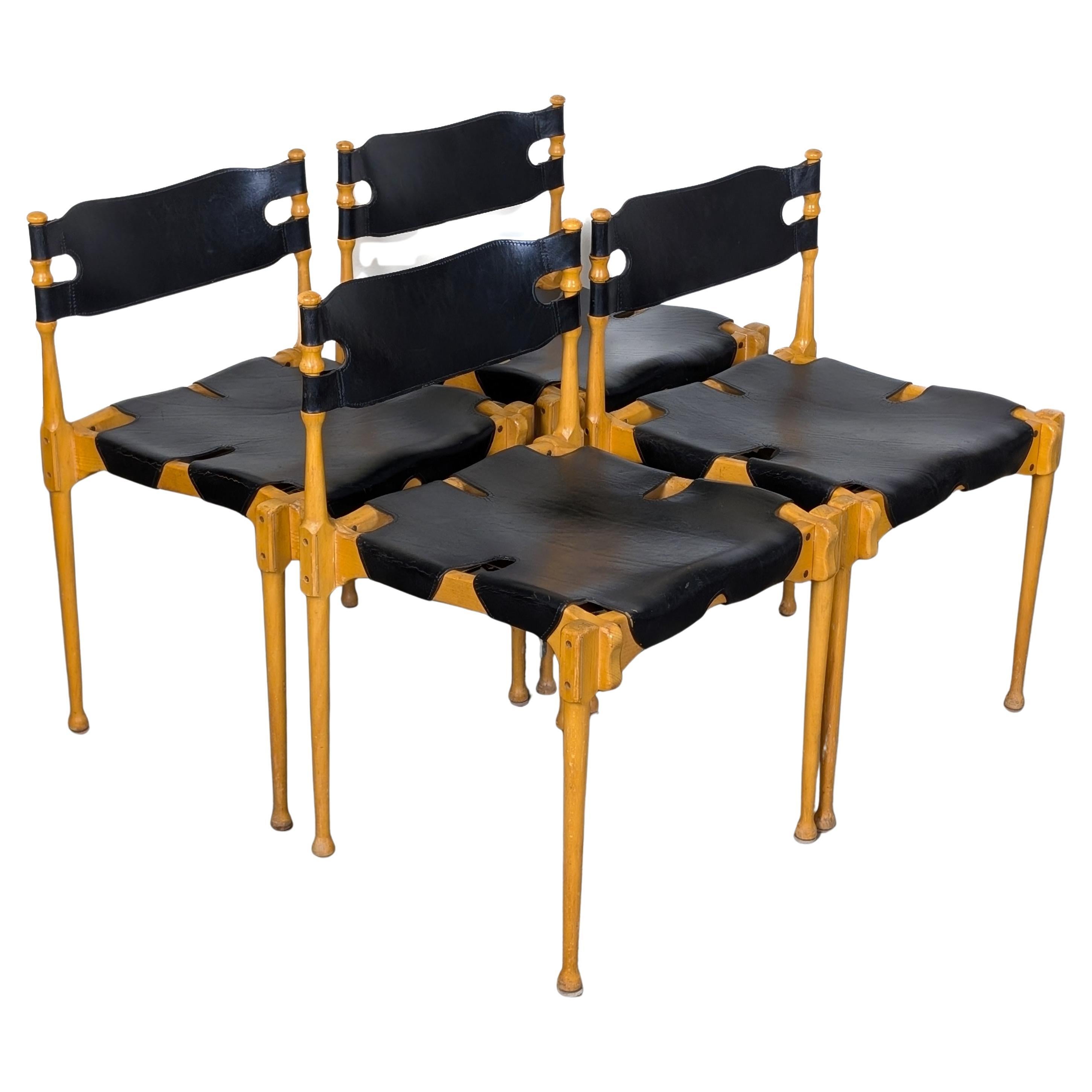 Mid Century Beech 'Montreal' Dining Chairs by Otto Frei for Fröscher, c1960s For Sale