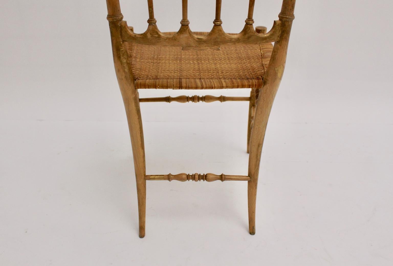 Mid-Century Modern Beechwood Chiavari Chair 1940s Italy For Sale 8