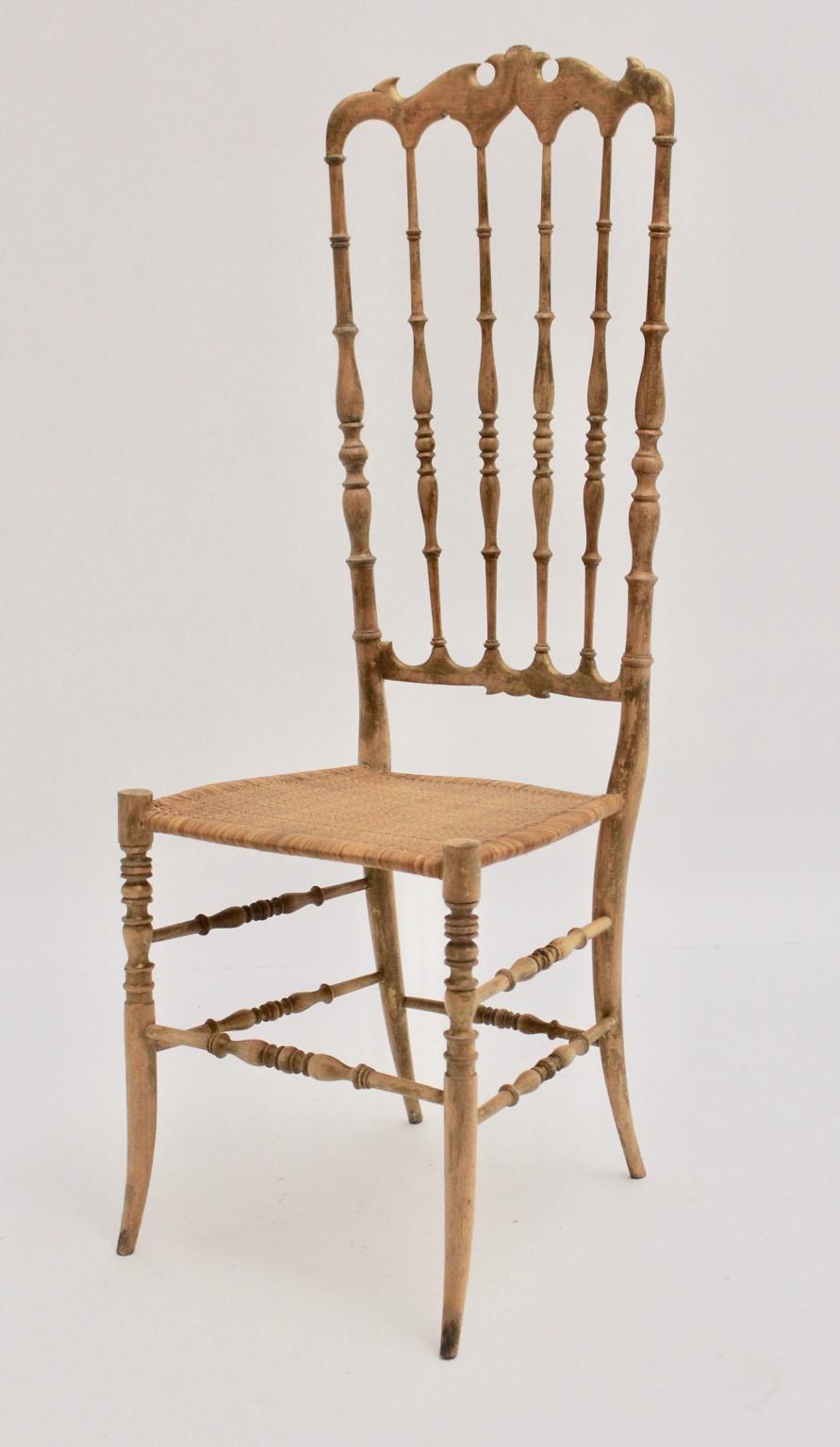 Mid-Century Modern Beechwood Chiavari Chair 1940er Italien (Moderne der Mitte des Jahrhunderts) im Angebot