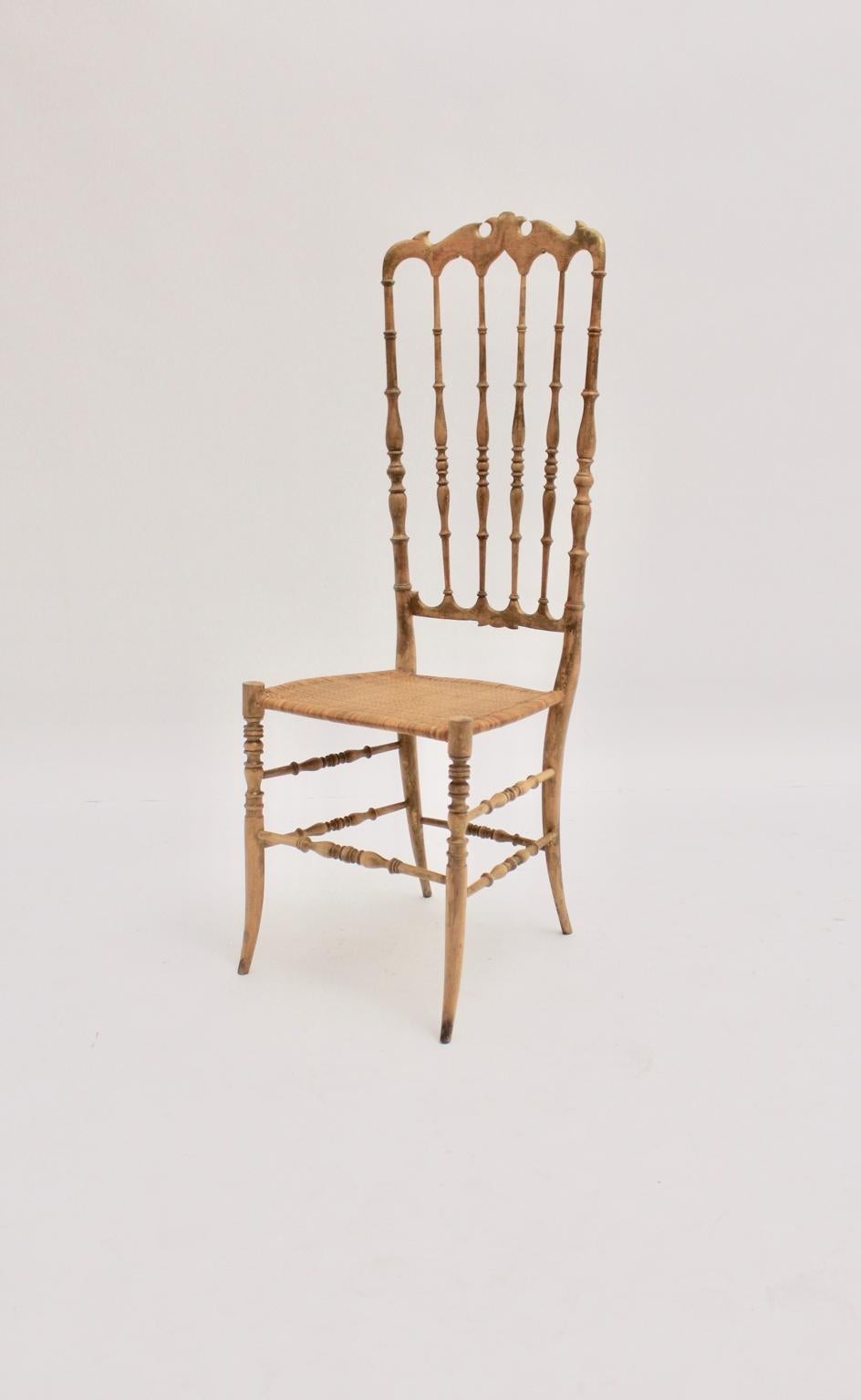 Mid-20th Century Mid-Century Modern Beechwood Chiavari Chair 1940s Italy For Sale