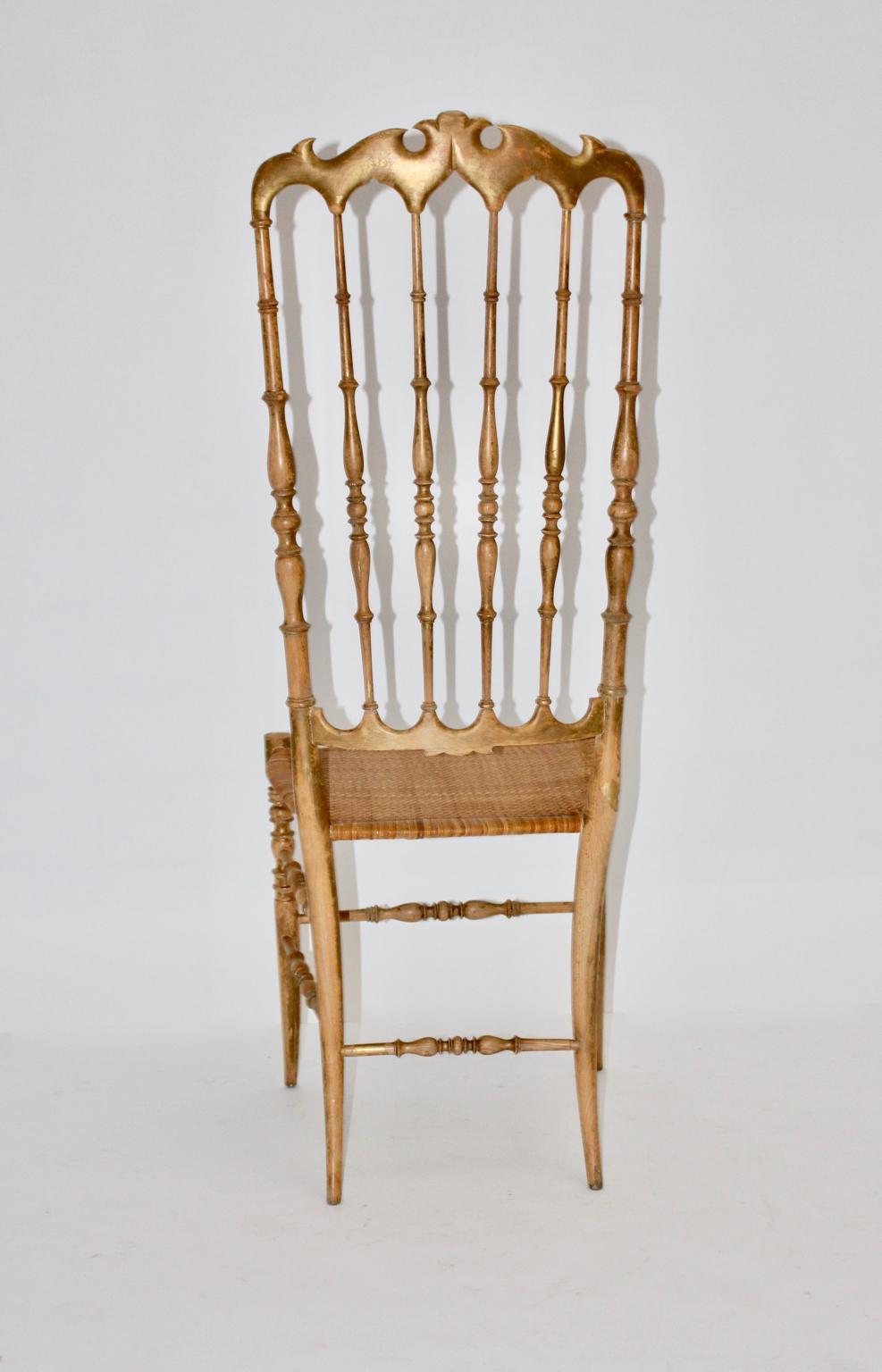 Mid-Century Modern Beechwood Chiavari Chair 1940s Italy For Sale 1