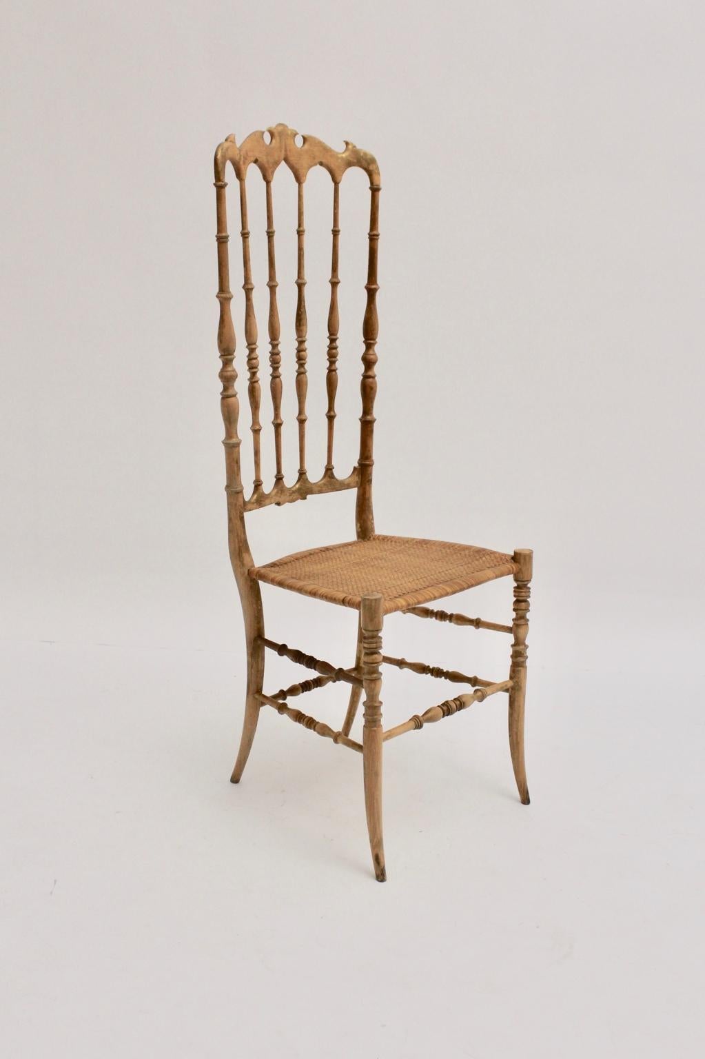 Mid-Century Modern Beechwood Chiavari Chair 1940s Italy For Sale 2