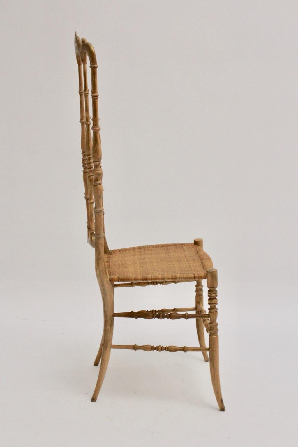 Mid-Century Modern Beechwood Chiavari Chair 1940s Italy For Sale 3