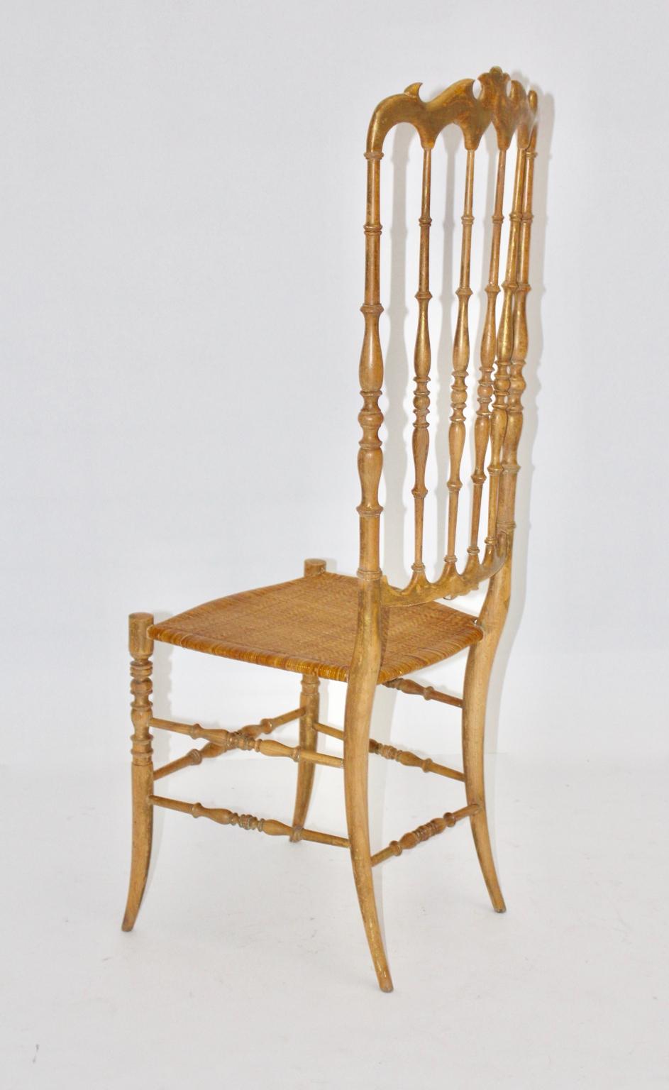 Mid-Century Modern Beechwood Chiavari Chair 1940s Italy For Sale 5