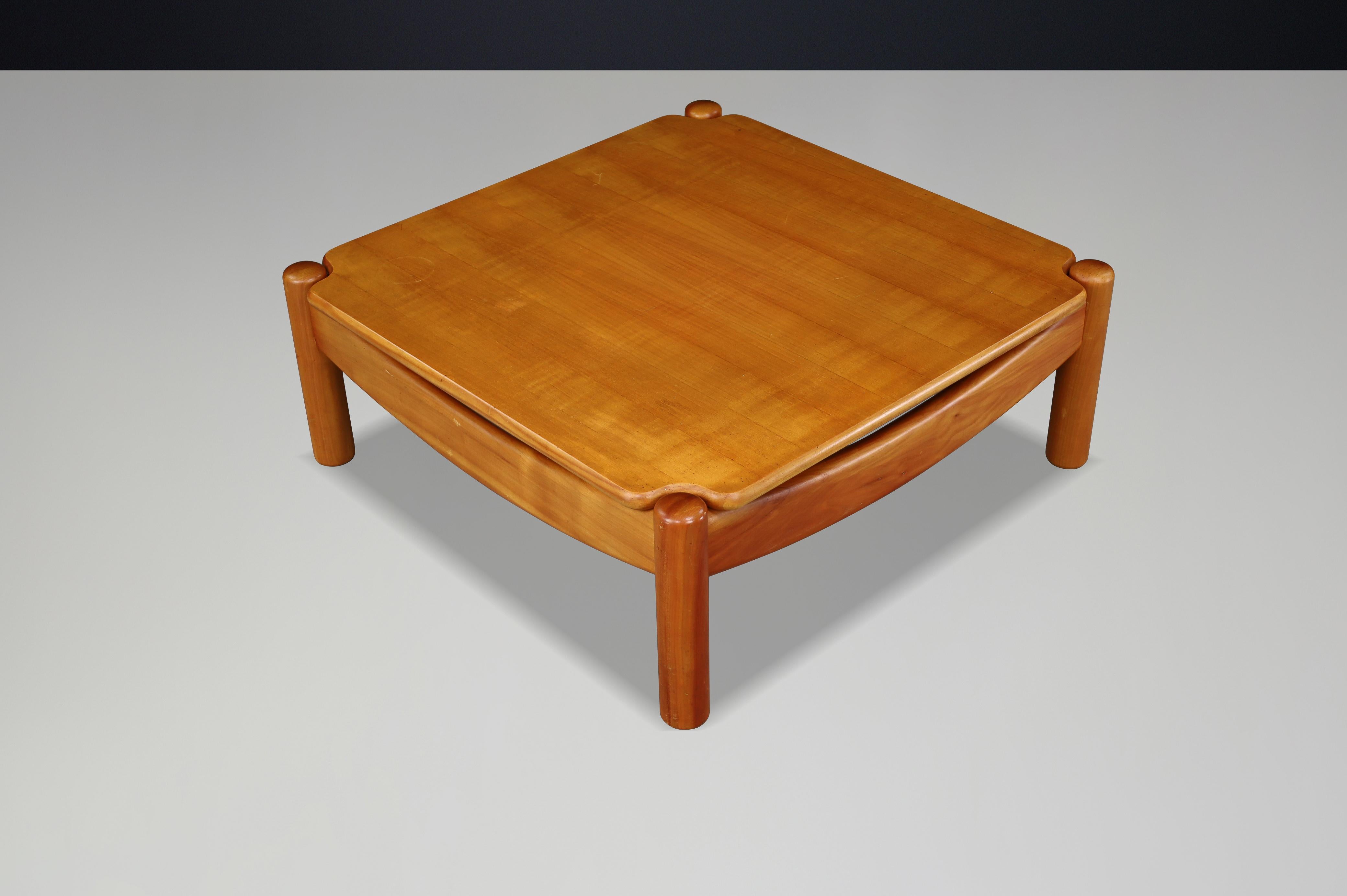 Moderner Couchtisch aus Buchenholz von Carl Straub, Deutschland, 1960er Jahre im Angebot 5