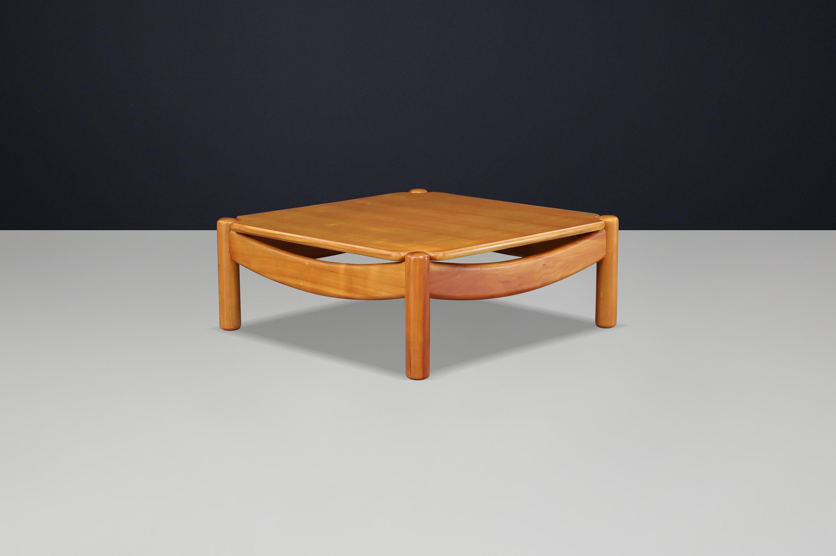 Mesa de centro de madera de haya moderna de mediados de siglo de Carl Straub, Alemania, años 60 en Bueno estado para la venta en Almelo, NL