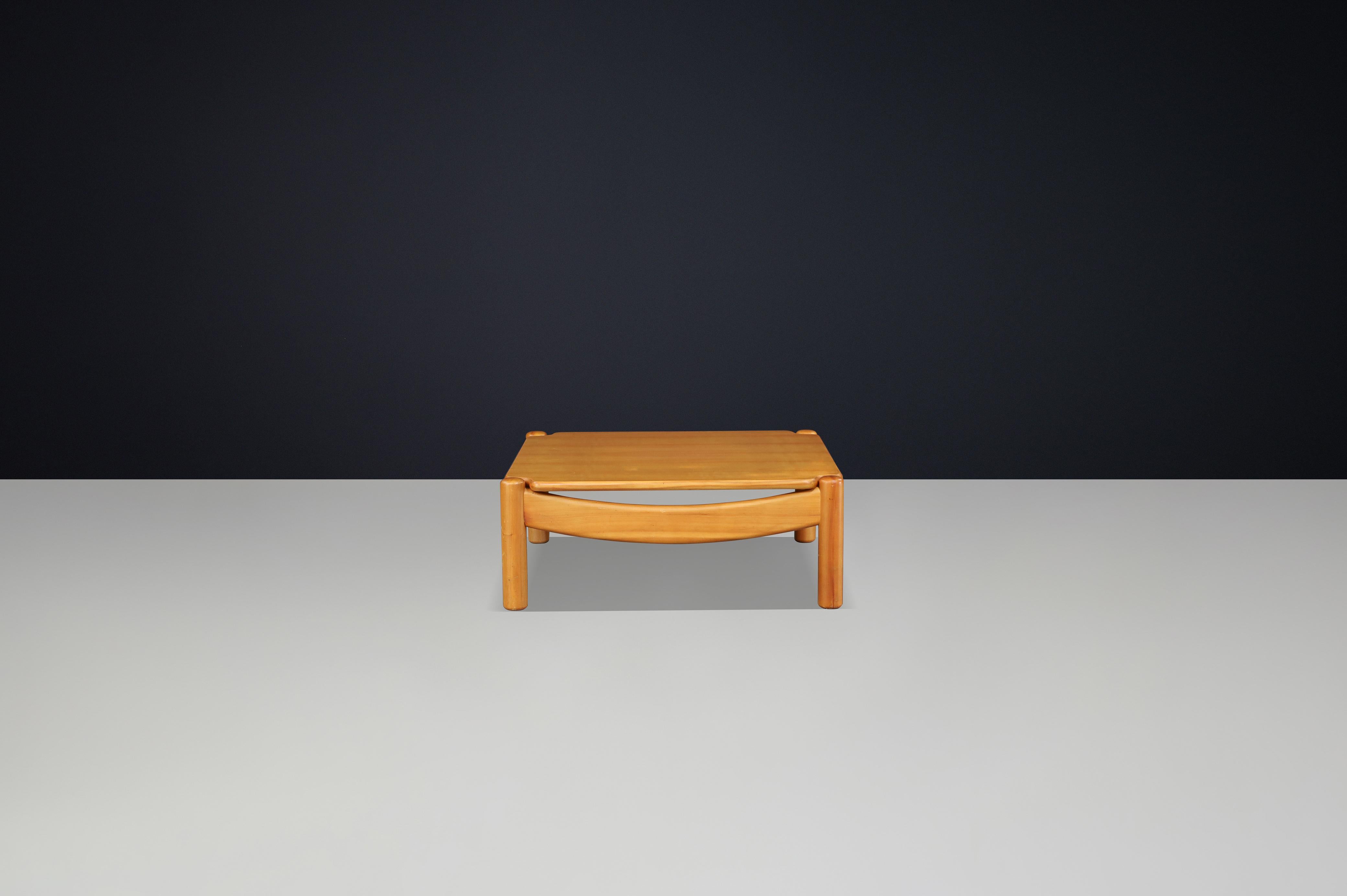 Moderner Couchtisch aus Buchenholz von Carl Straub, Deutschland, 1960er Jahre im Angebot 2