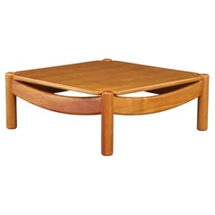 Mesa de centro de madera de haya moderna de mediados de siglo de Carl Straub, Alemania, años 60