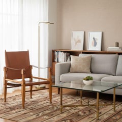 Sedia Safari in pelle di faggio moderna di metà secolo di Wilhelm Kienzle