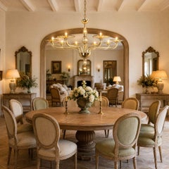 Mid century modern beige Murano glass chandelier