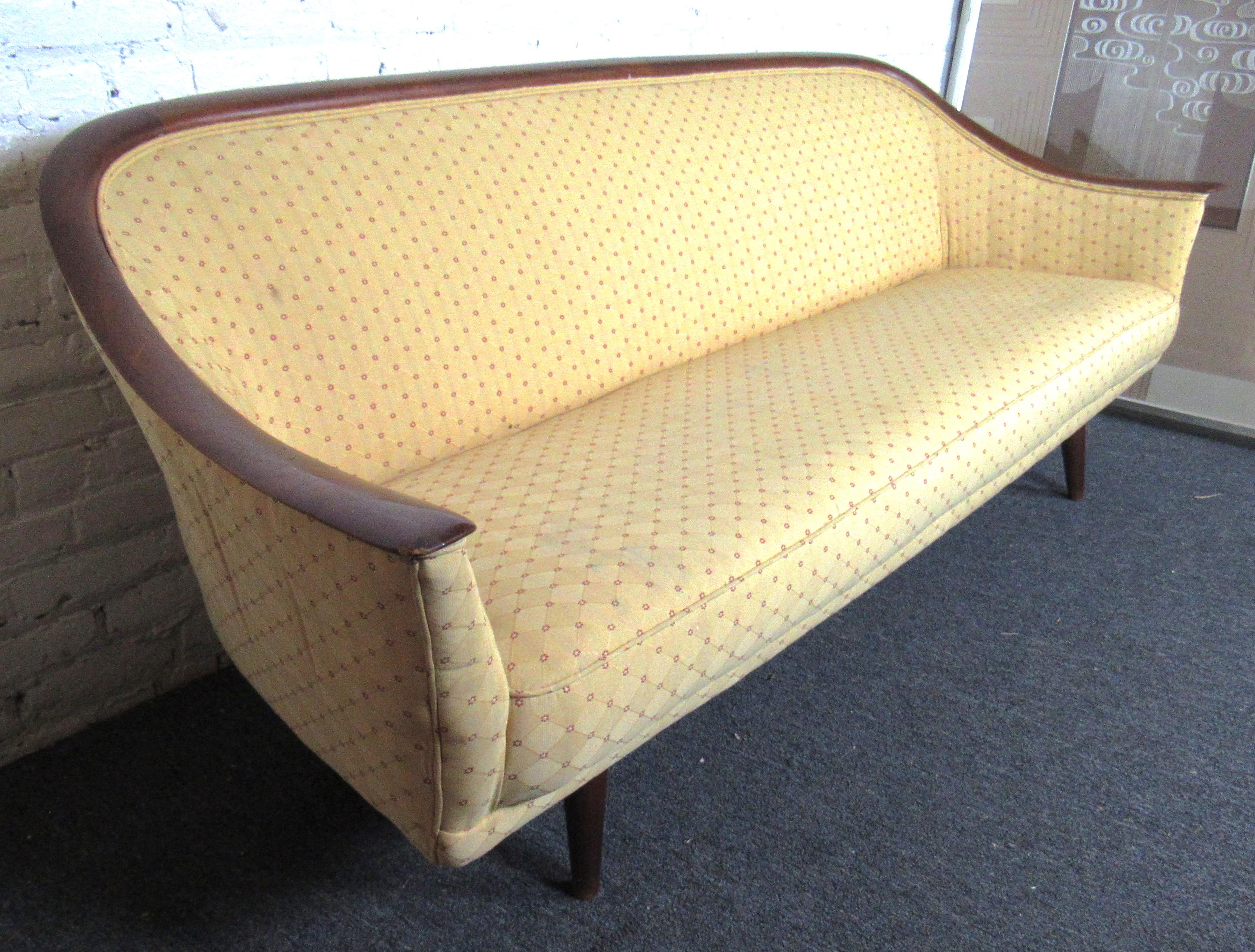 mid century beige sofa