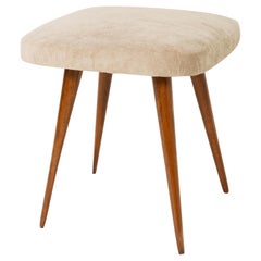 Mid-Century Modern Beige Stool, 1960s