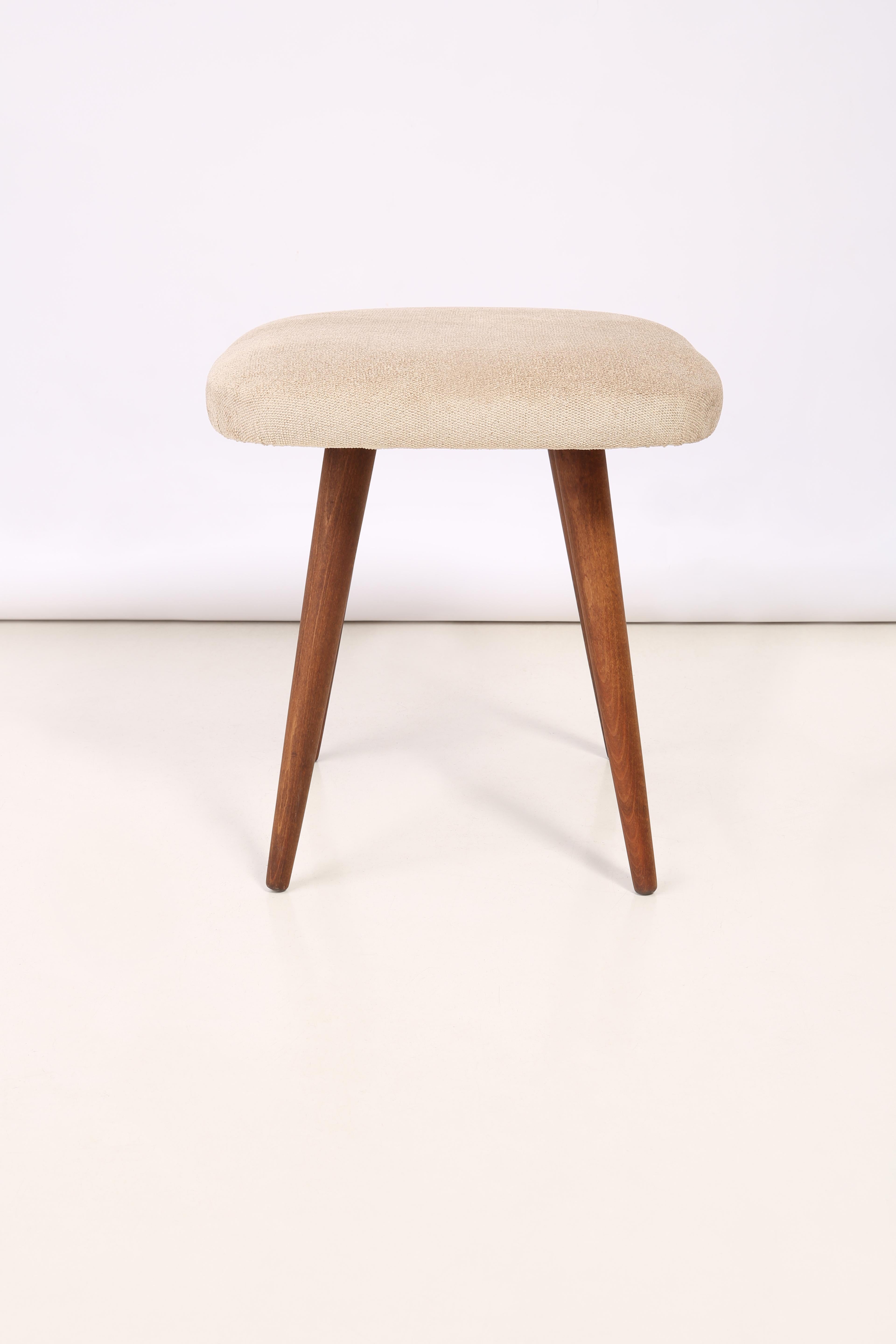 20th Century Mid-Century Modern Beige Stool, Europe, 1960s For Sale