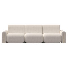 Beijinho-Sofa aus der Mitte des Jahrhunderts, Chenille, Messing, handgefertigt von Greenapple