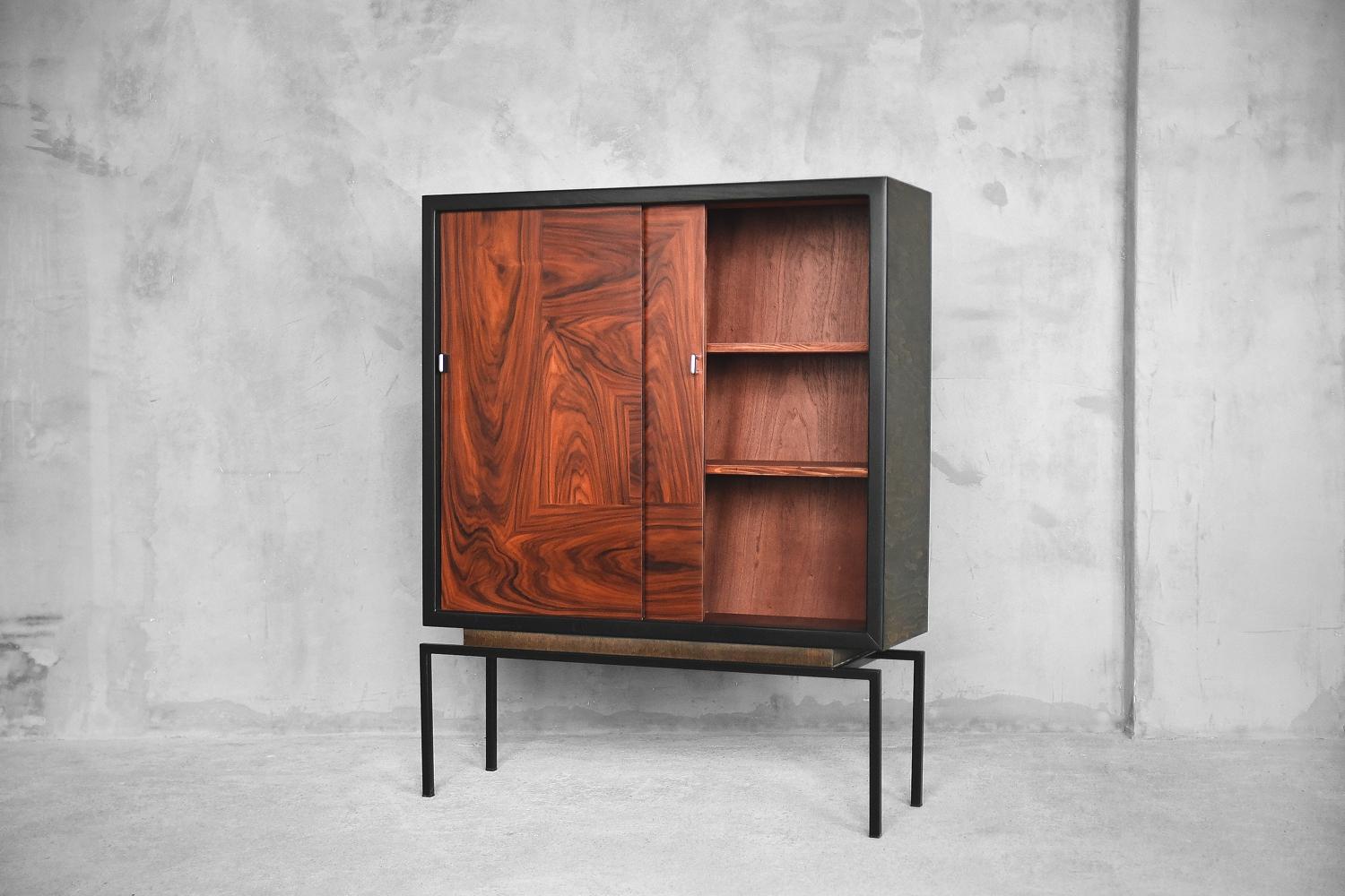 Mid-Century Modern Belgian Rosewood Cabinet, 1970s 4