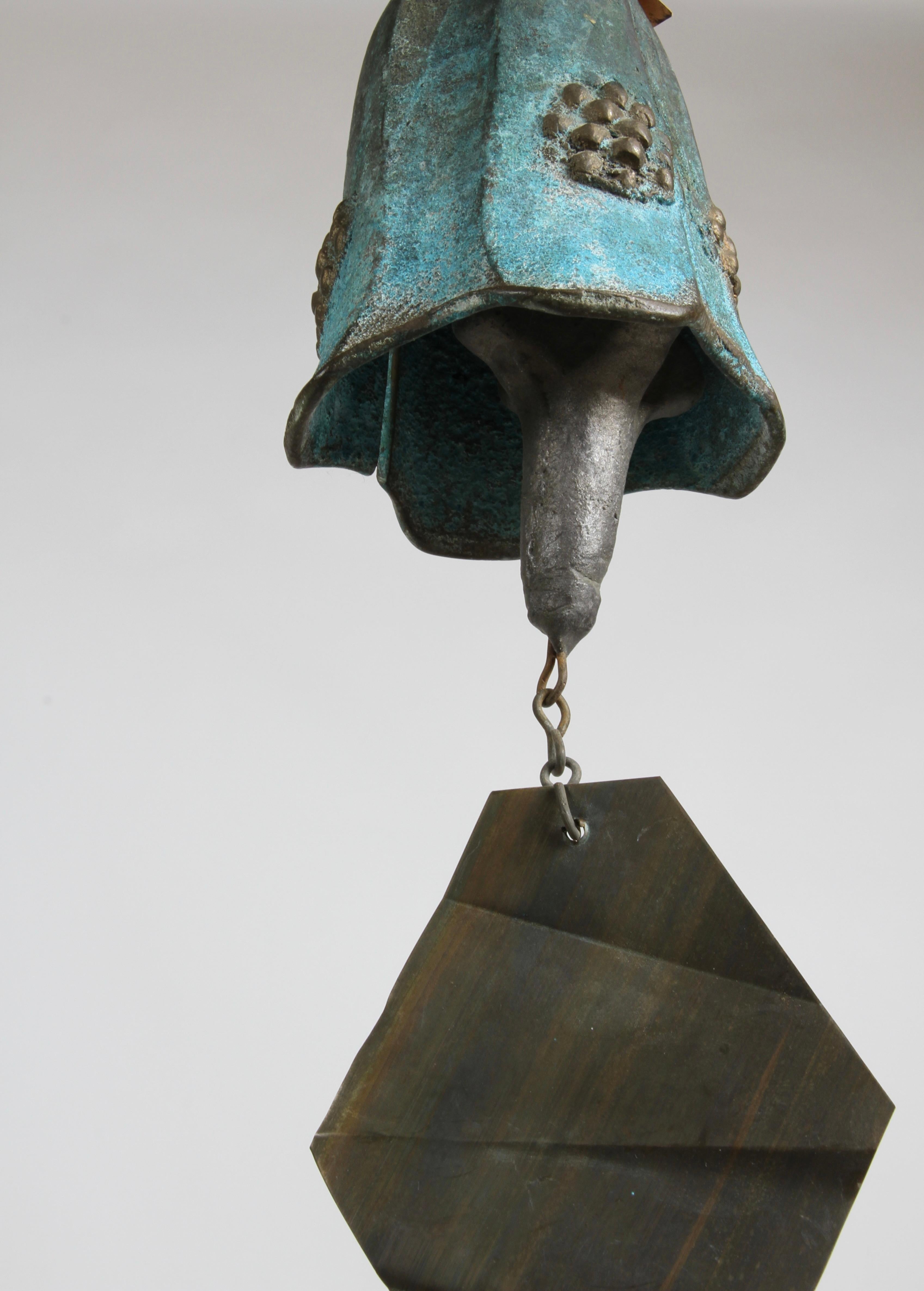 Moderne „Bells of Carefree“ Brutalistische Bronze-Skulptur Wind Chime, Mid-Century Modern  (amerikanisch) im Angebot