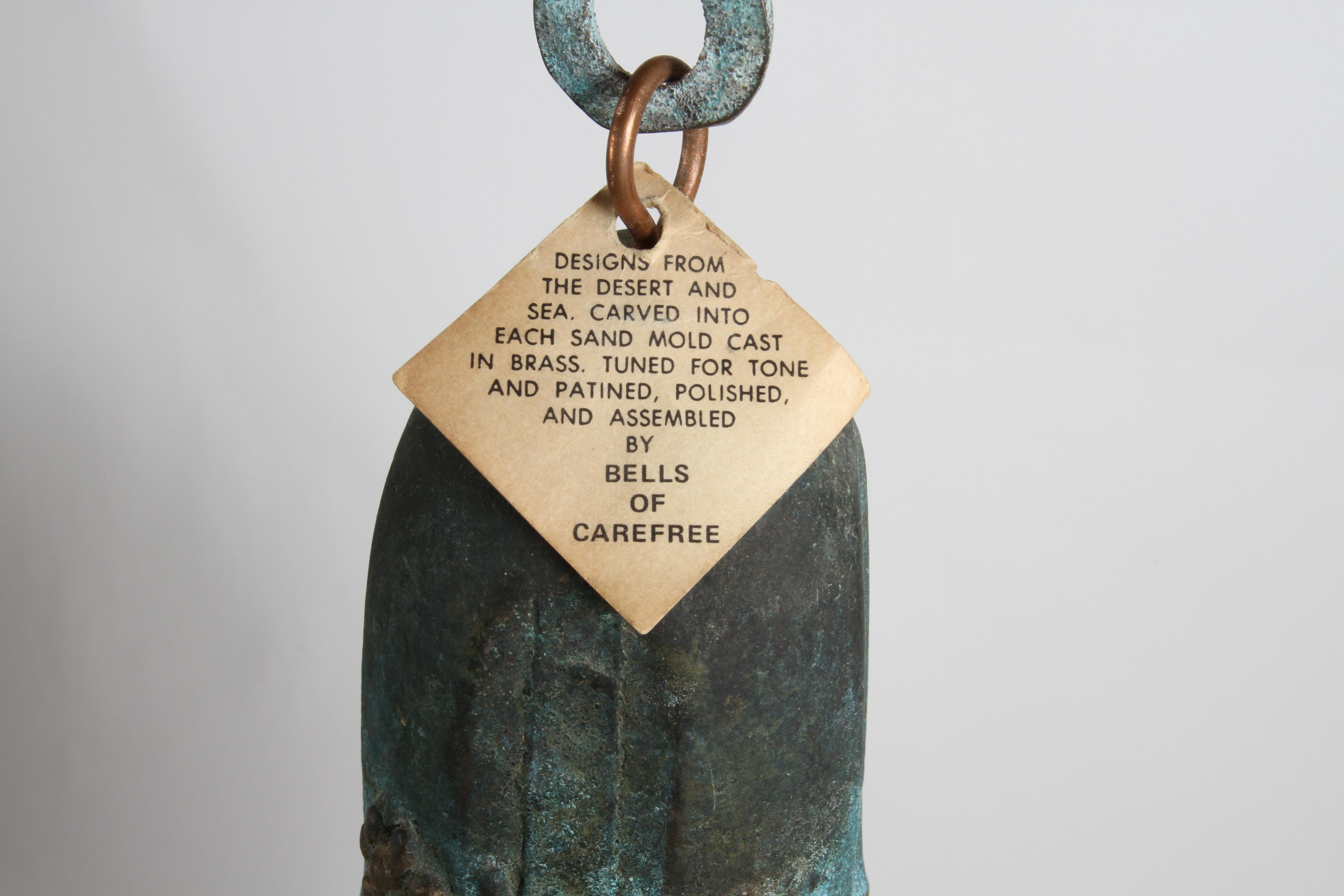 Moderne „Bells of Carefree“ Brutalistische Bronze-Skulptur Wind Chime, Mid-Century Modern  (Patiniert) im Angebot