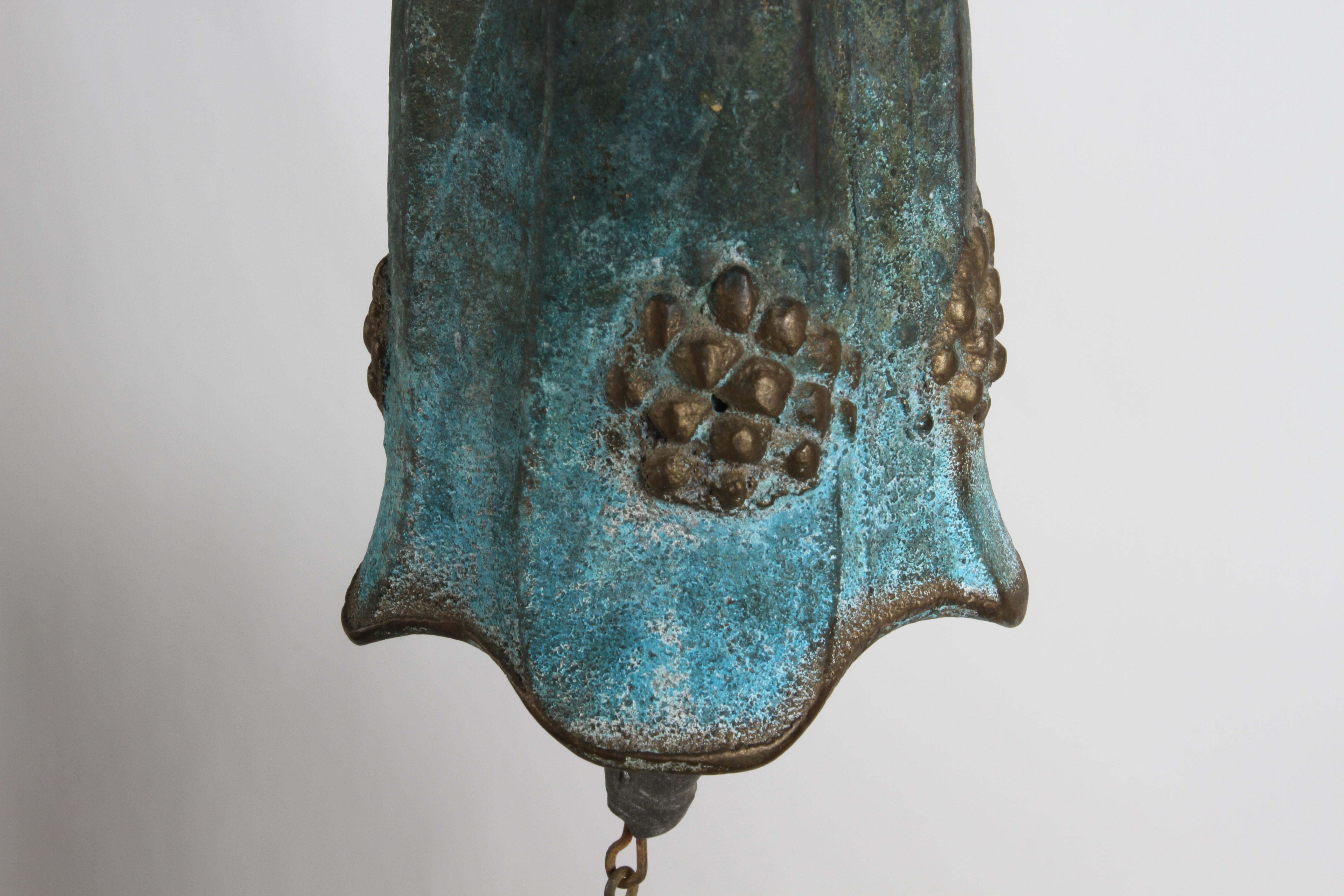 Moderne „Bells of Carefree“ Brutalistische Bronze-Skulptur Wind Chime, Mid-Century Modern  (Ende des 20. Jahrhunderts) im Angebot