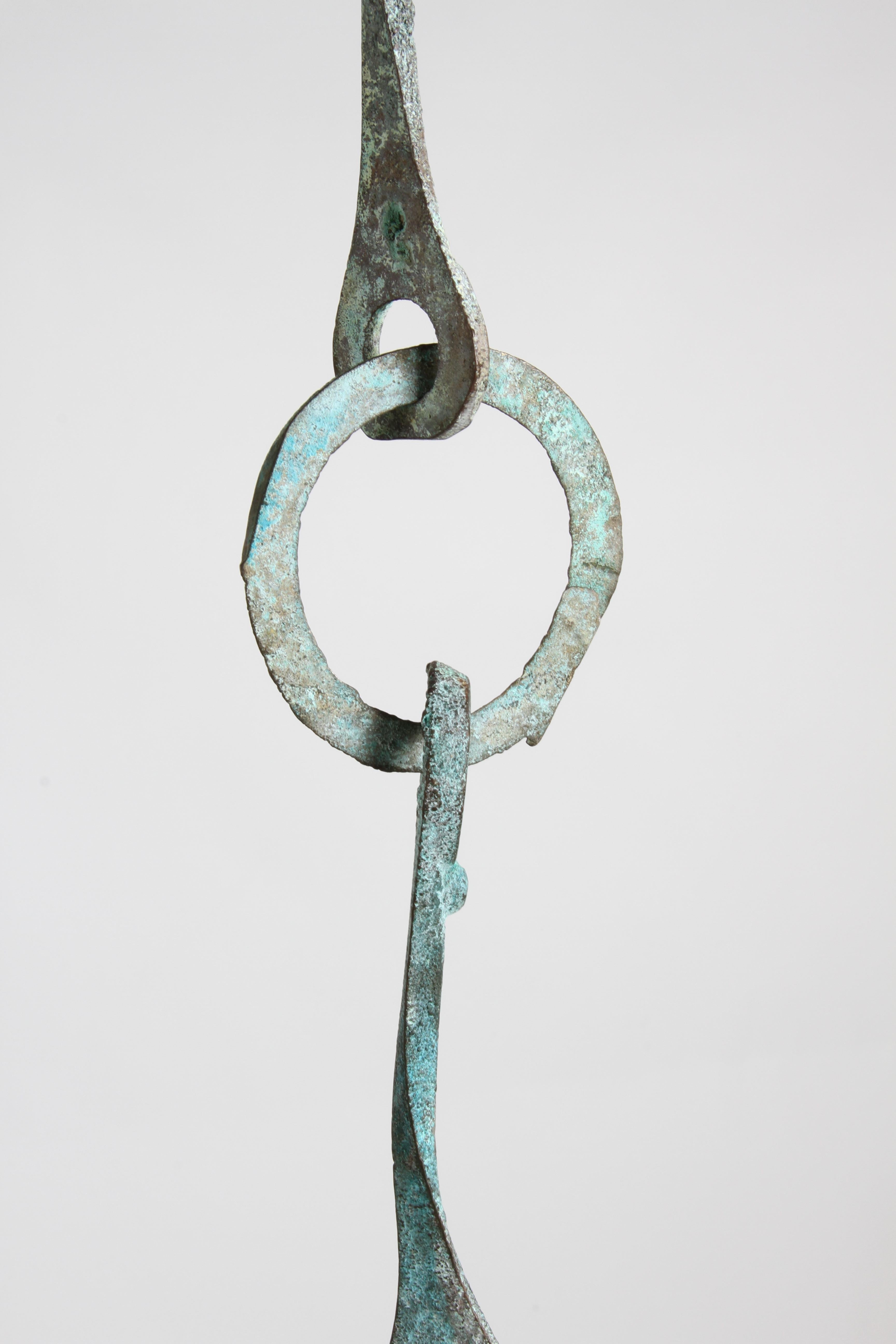Moderne „Bells of Carefree“ Brutalistische Bronze-Skulptur Wind Chime, Mid-Century Modern  im Angebot 1