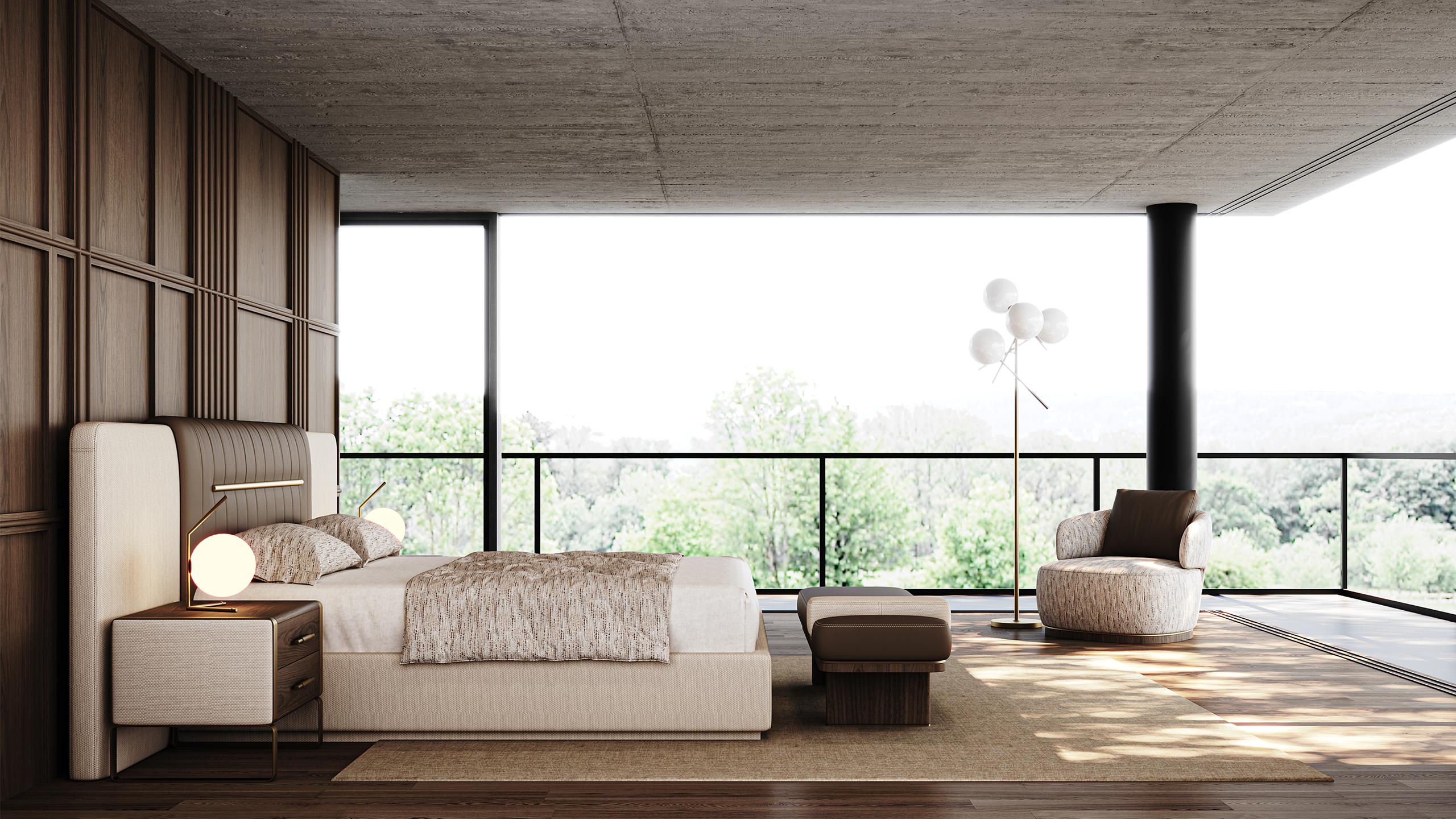 Mid-Century Modern Lit Belmont de style moderne du milieu du siècle avec détails métalliques intégrés en vente